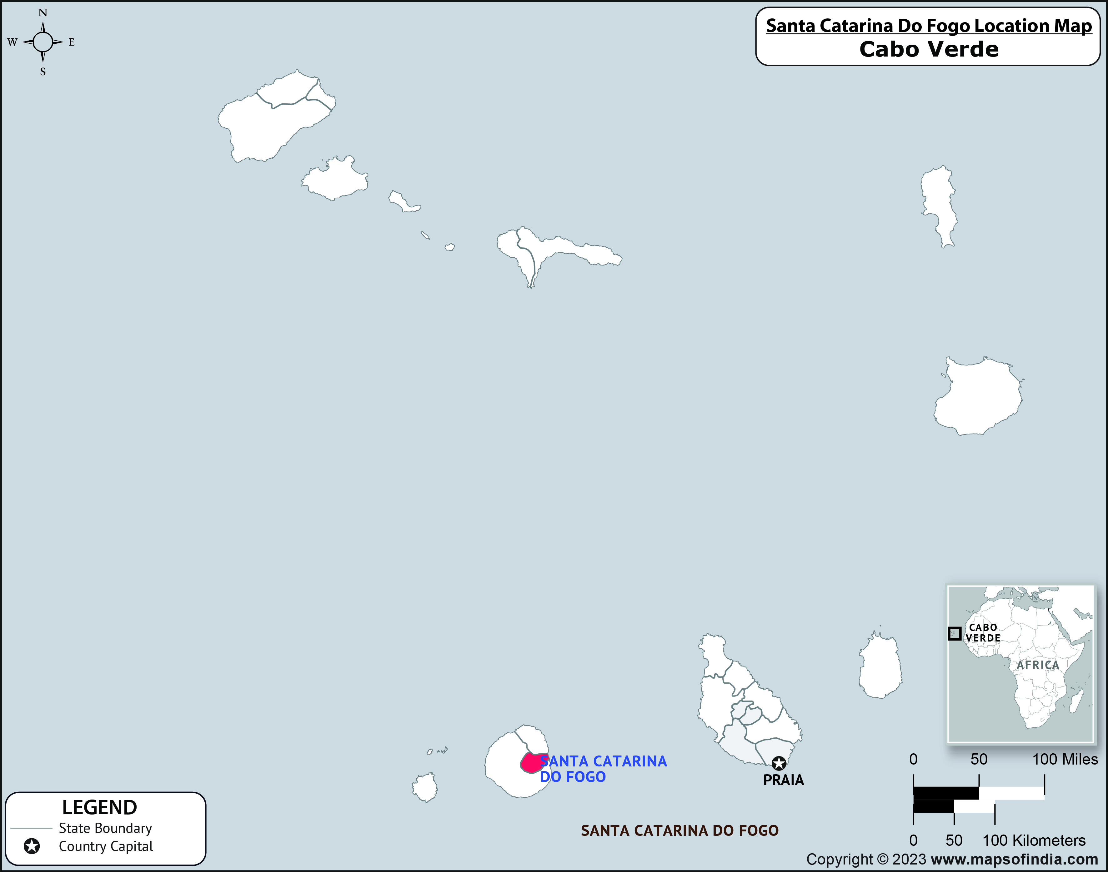 Santa Catarina Do Fogo Location Map