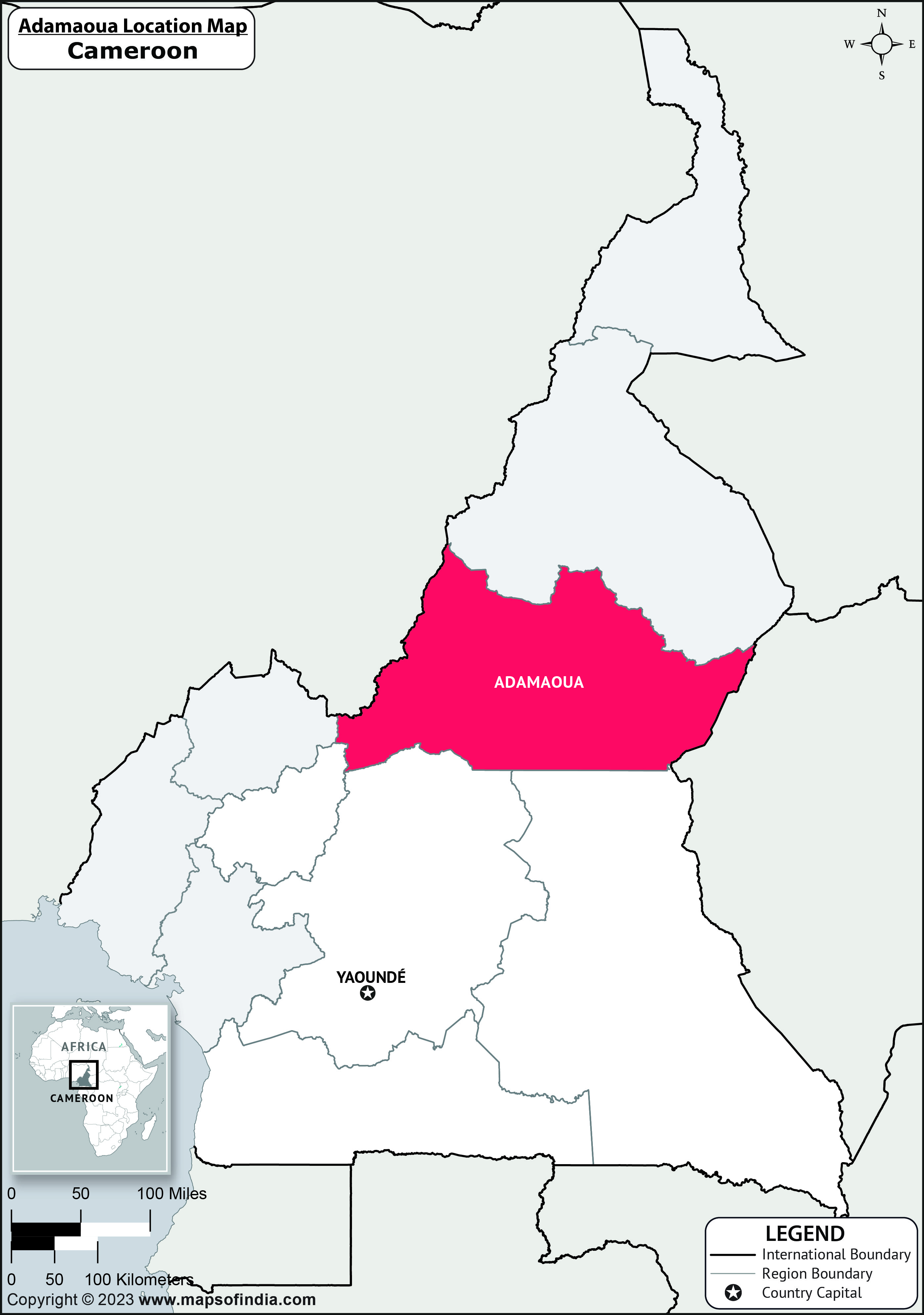 Where Is Adamaoua Located In Cameroon Adamaoua Location Map In The Adamaoua Location Map