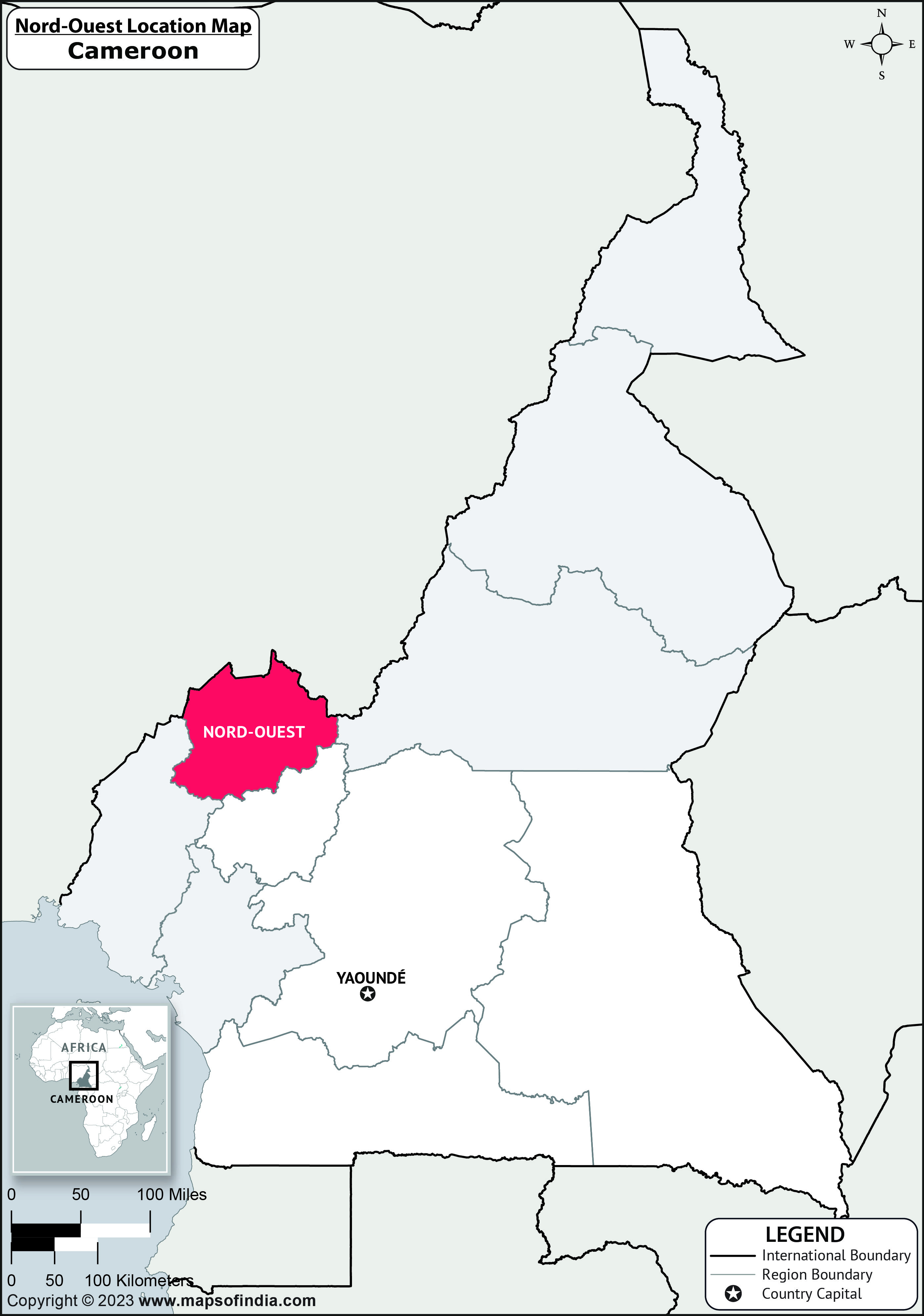 Map of Nord Ouest Location Nord Ouest Location Map