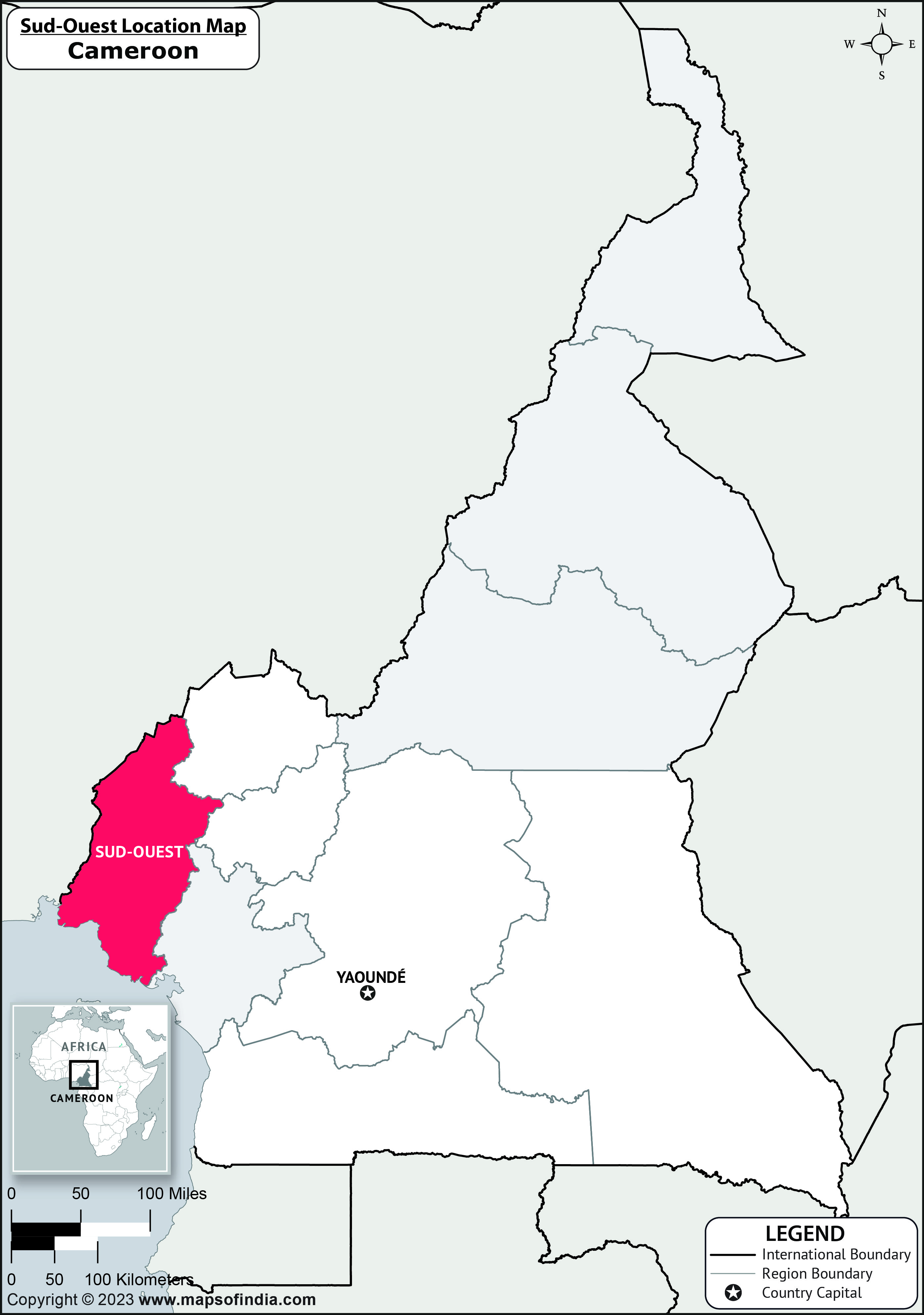 Sud Ouest Location Map