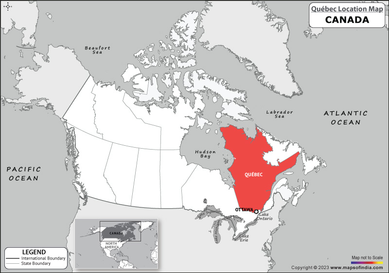 quebec Location Map