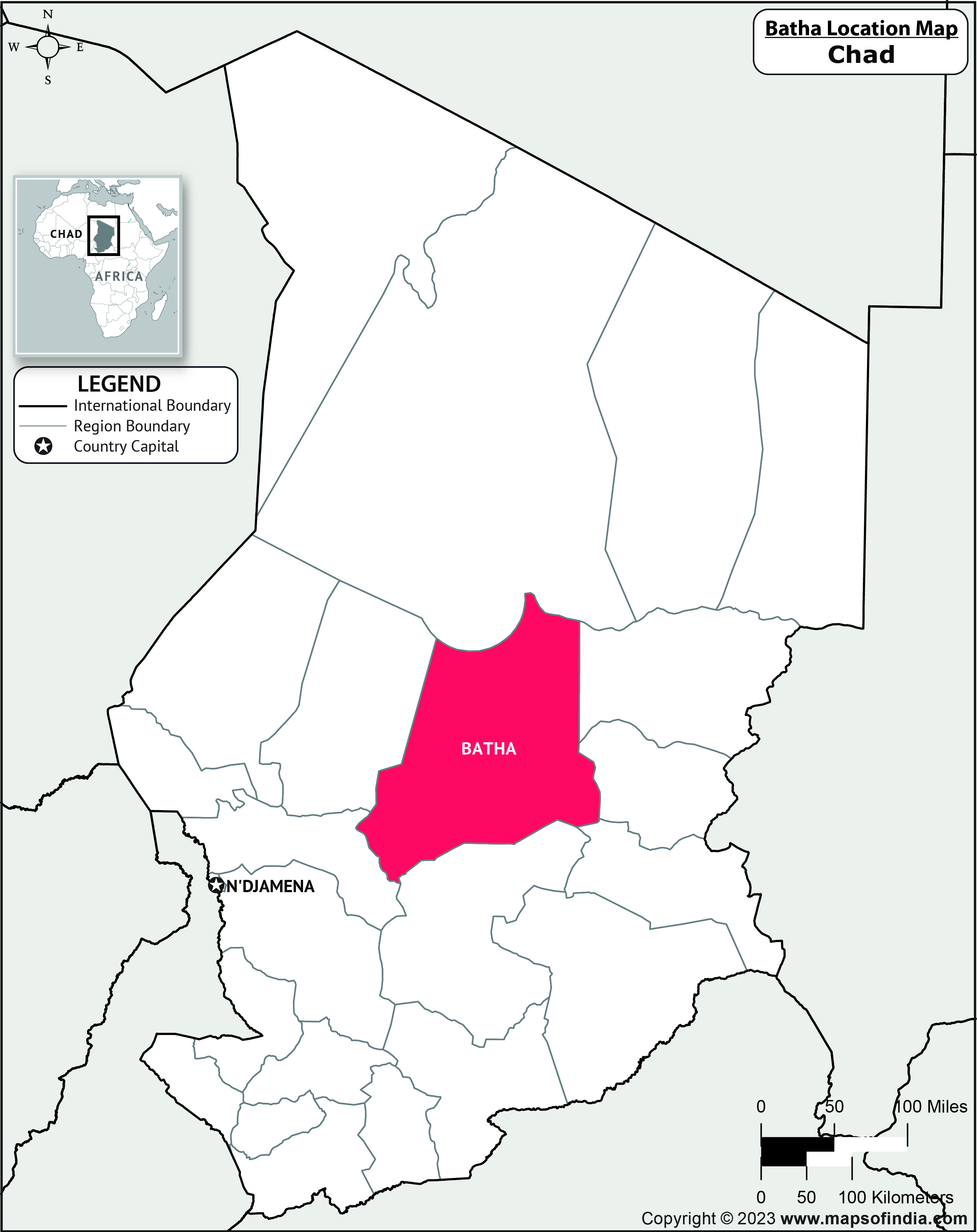 Batha Location Map