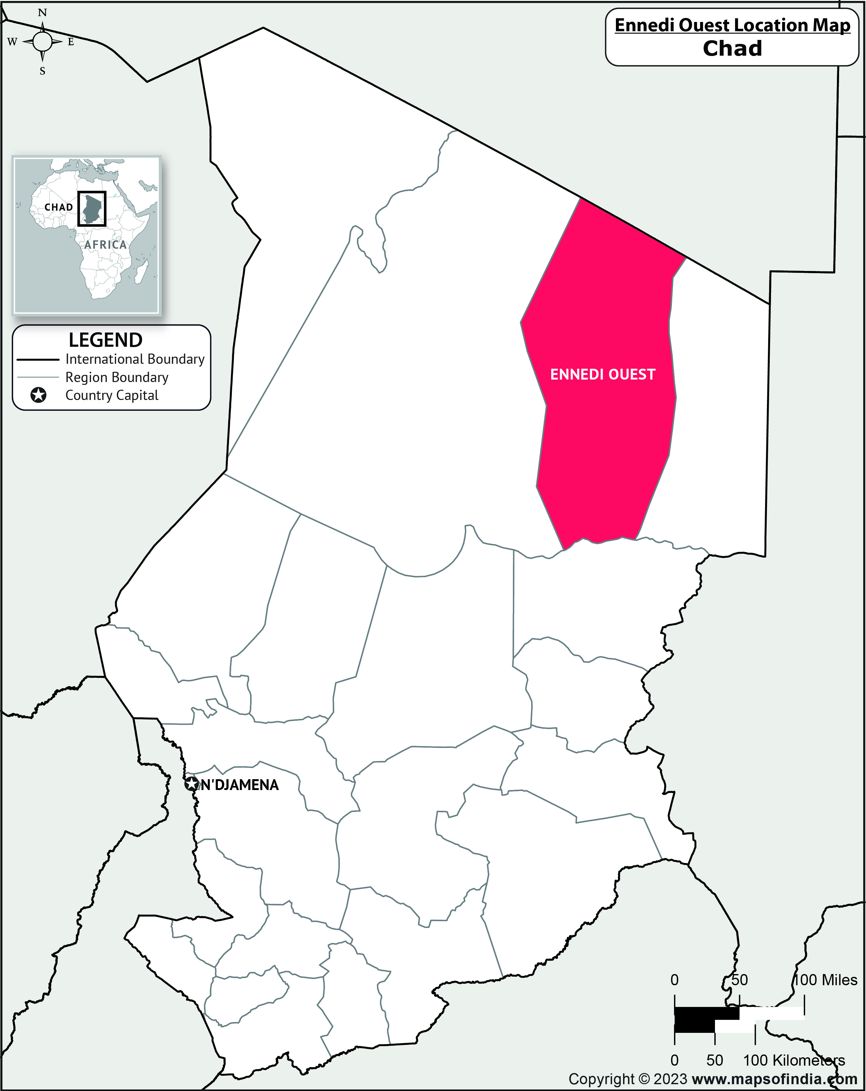 Ennedi Ouest Location Map