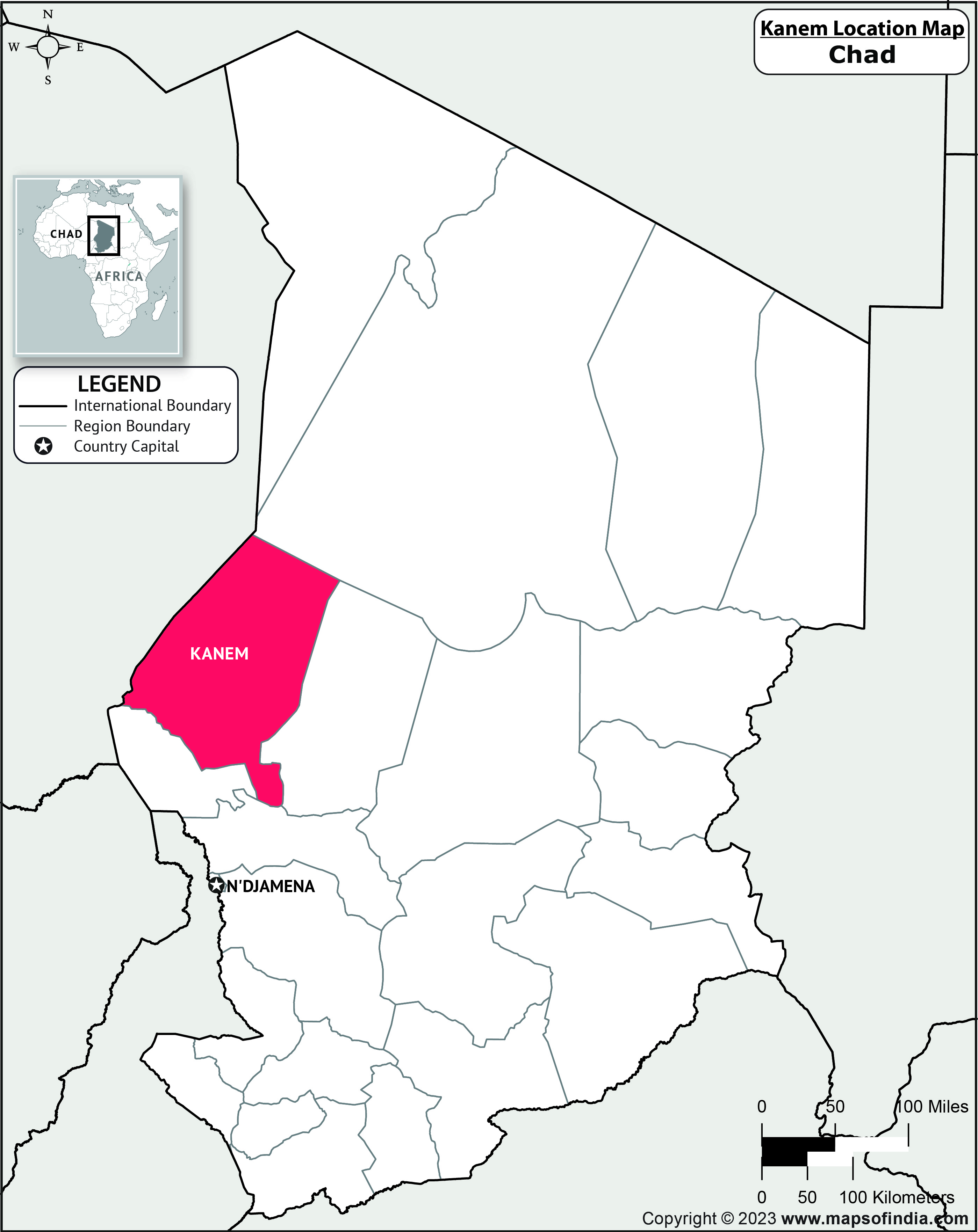 Kanem Location Map