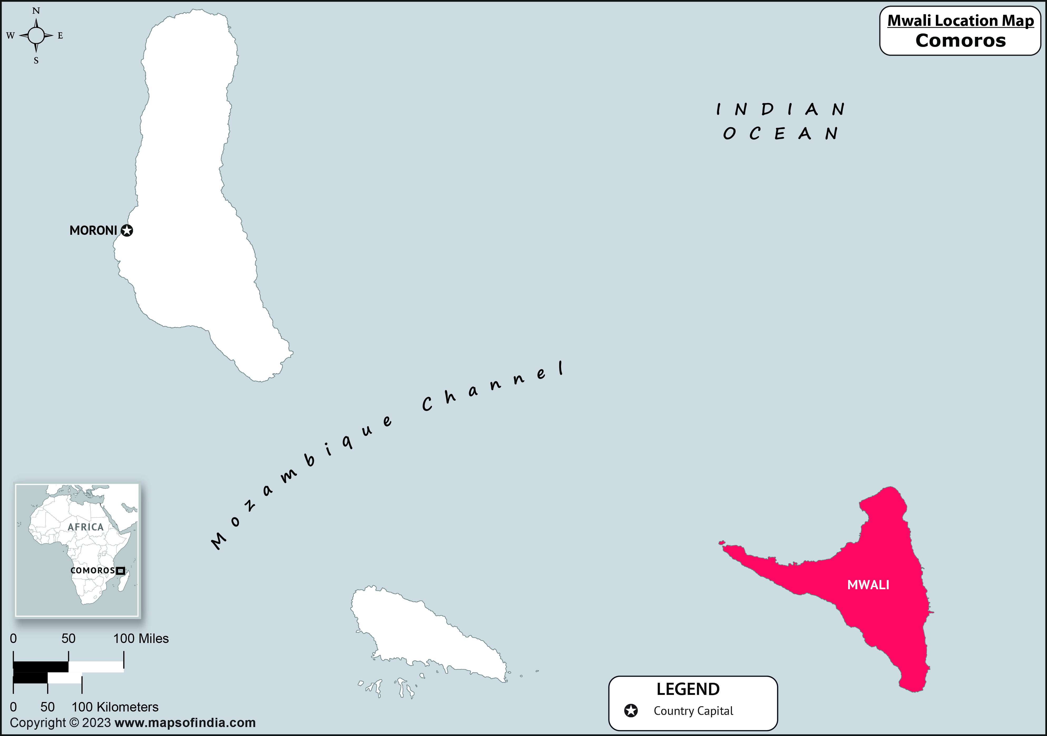 Mwali Location Map