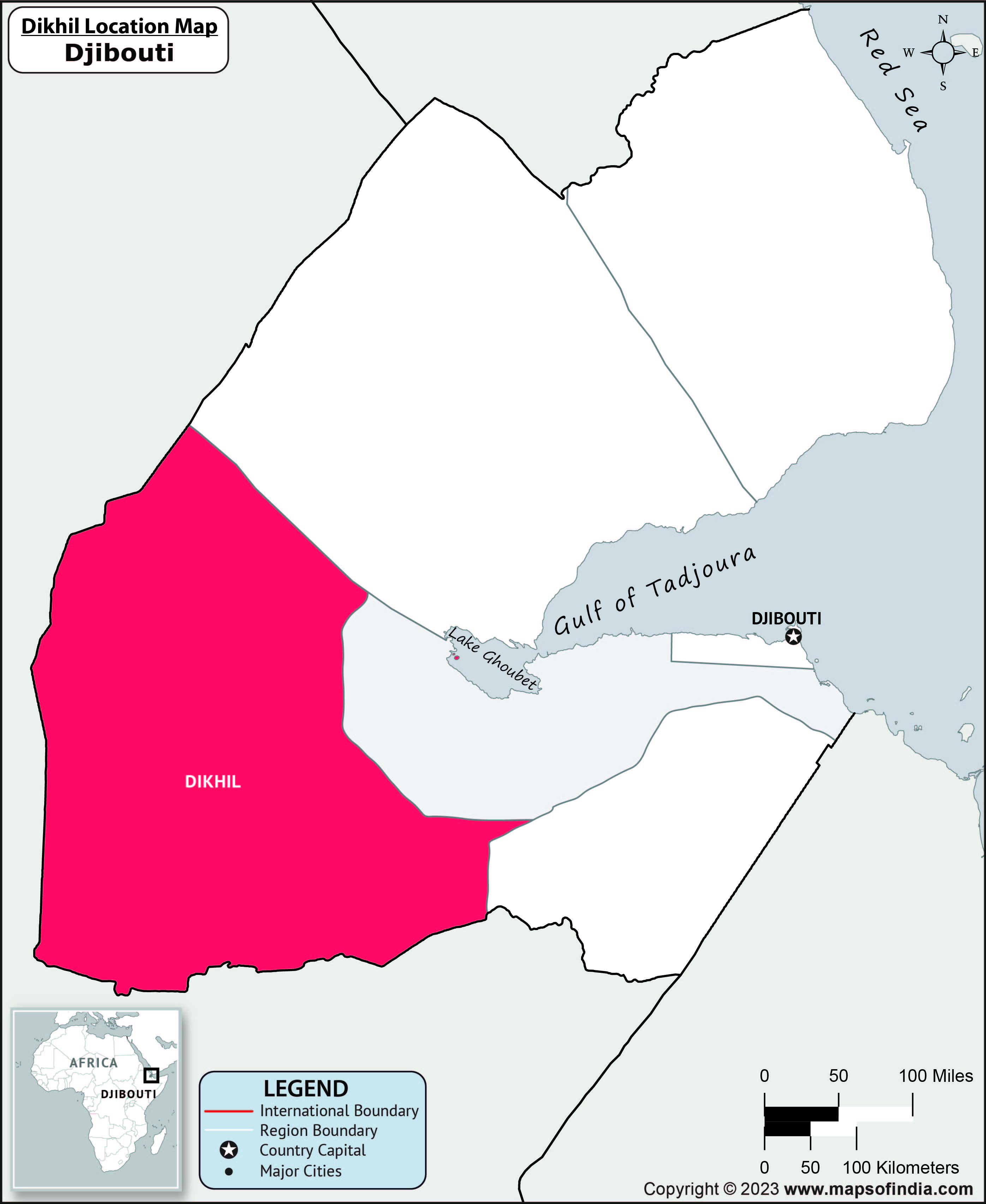 Dikhil Location Map