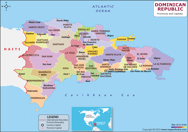 Dominican Republic Provinces and Capitals List and Map List of Provinces and Capitals in