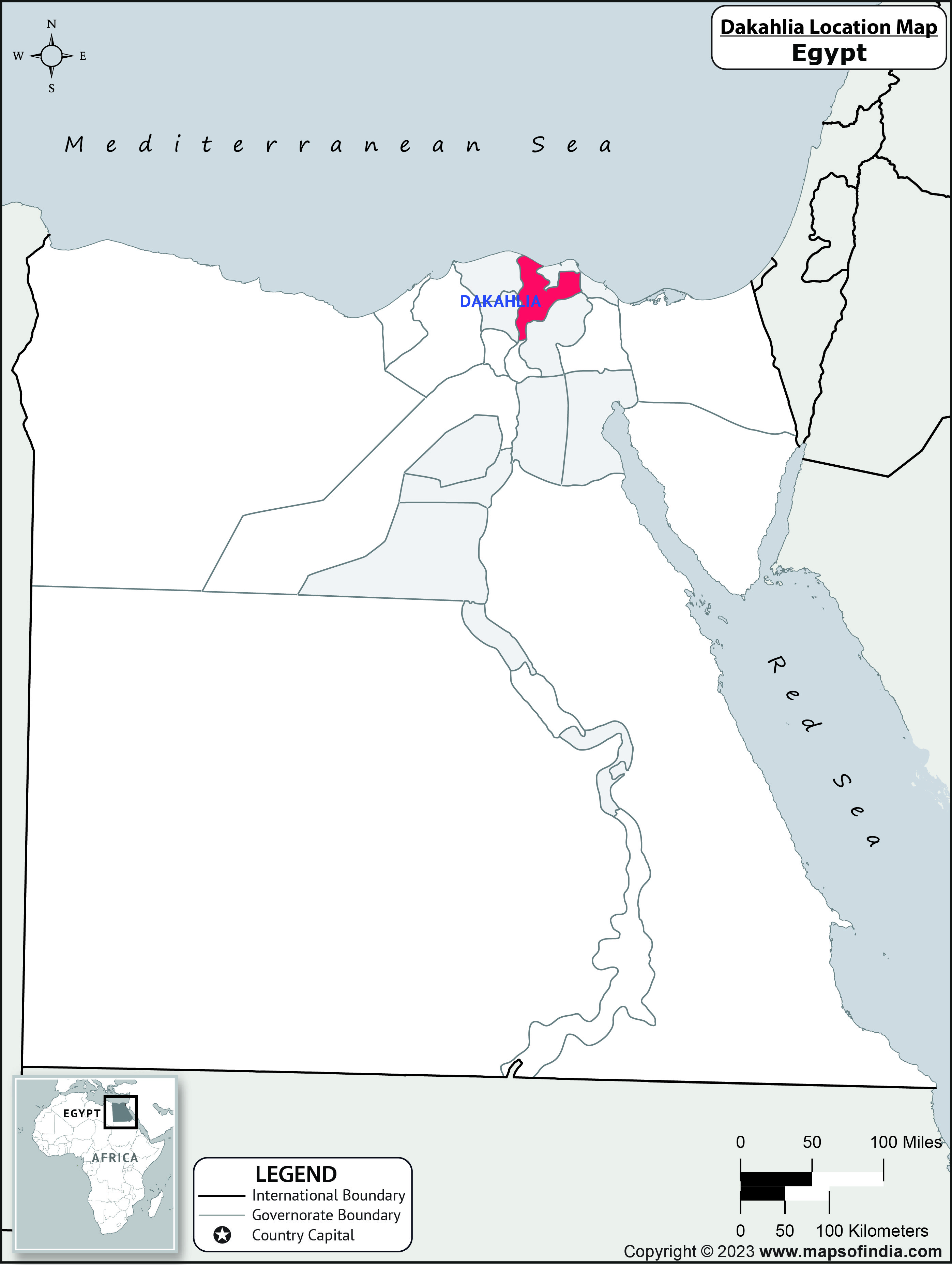 Dakahlia Location Map