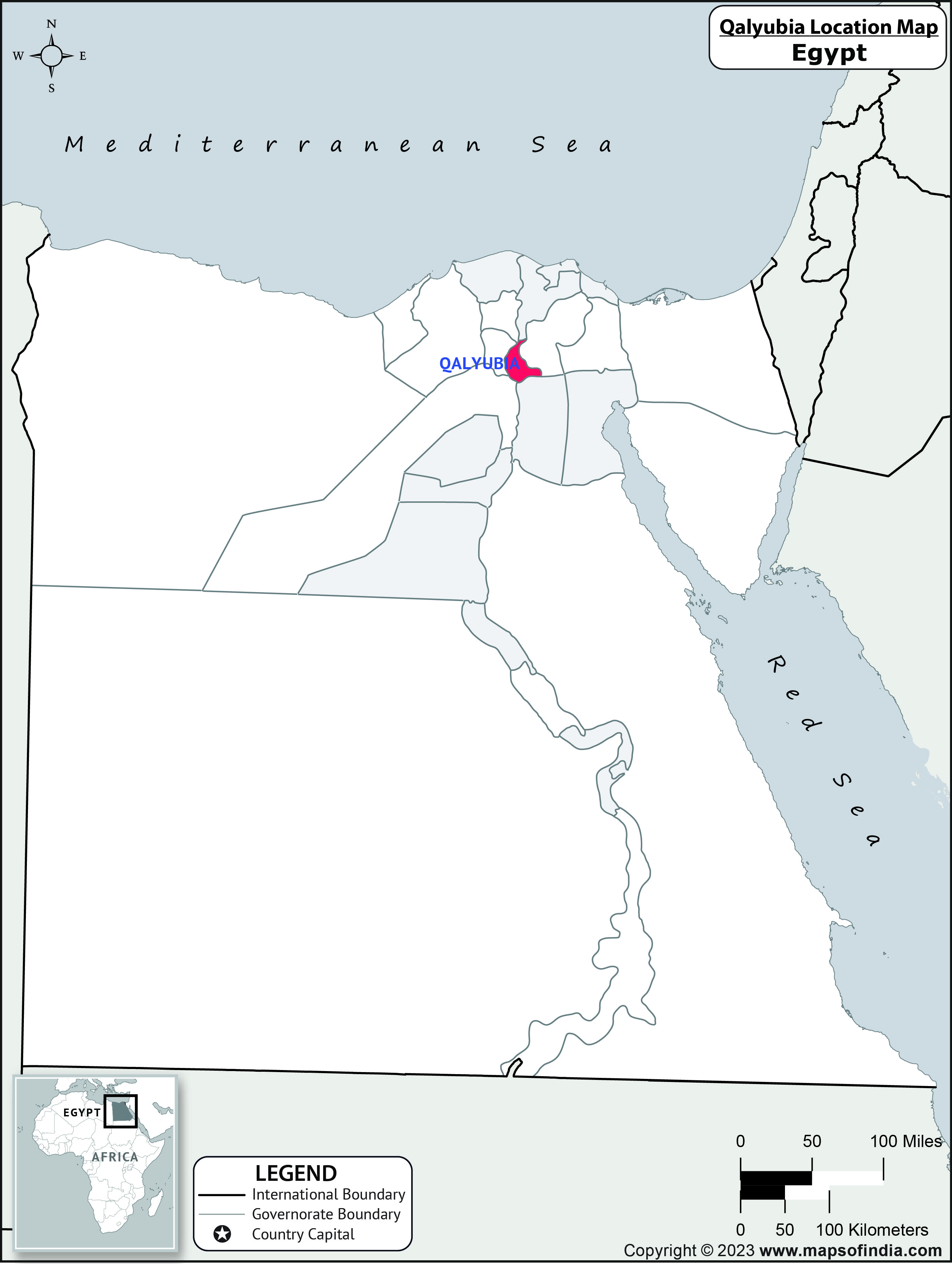 Qalyubia Location Map