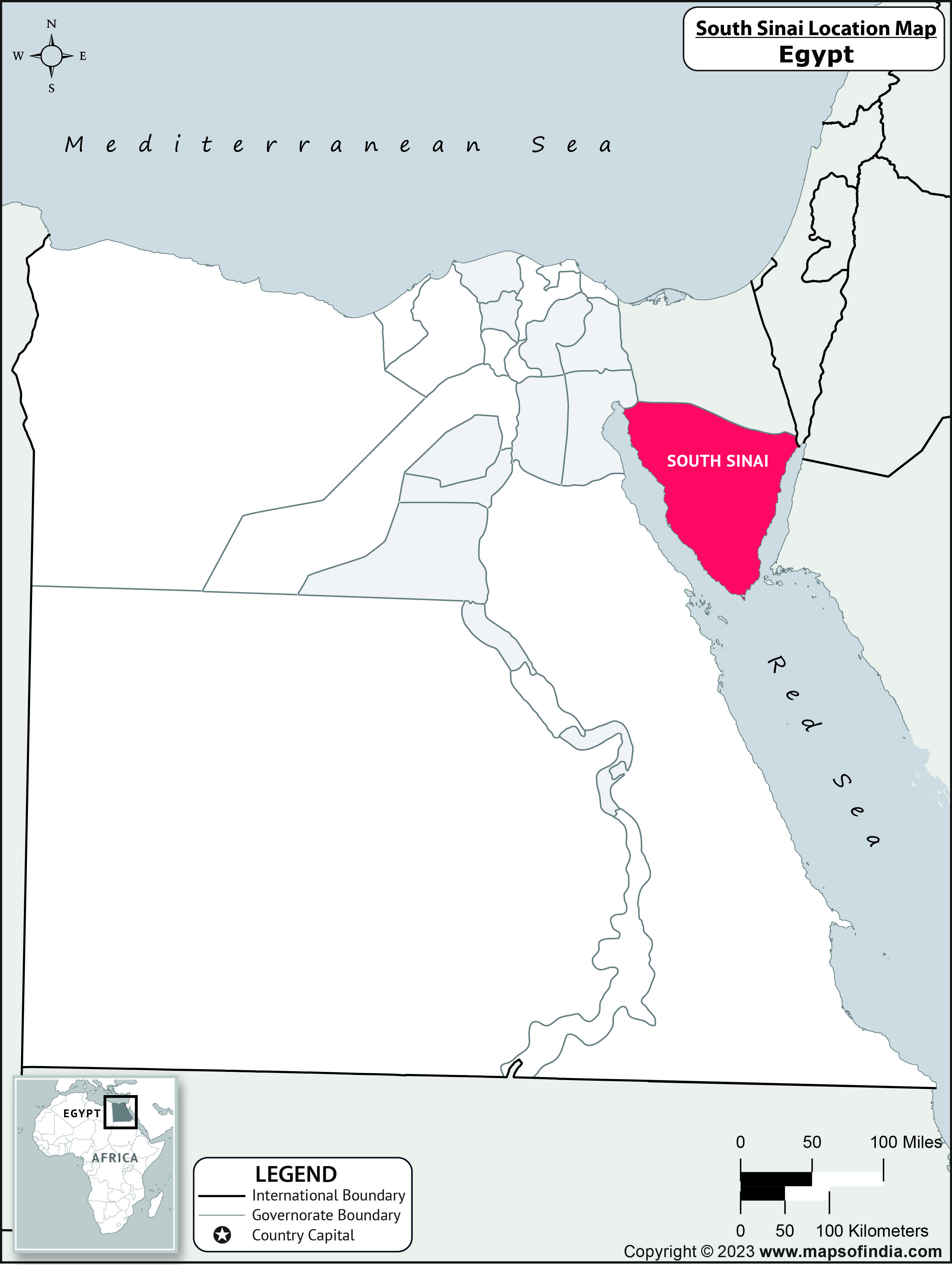 South Sinai Location Map