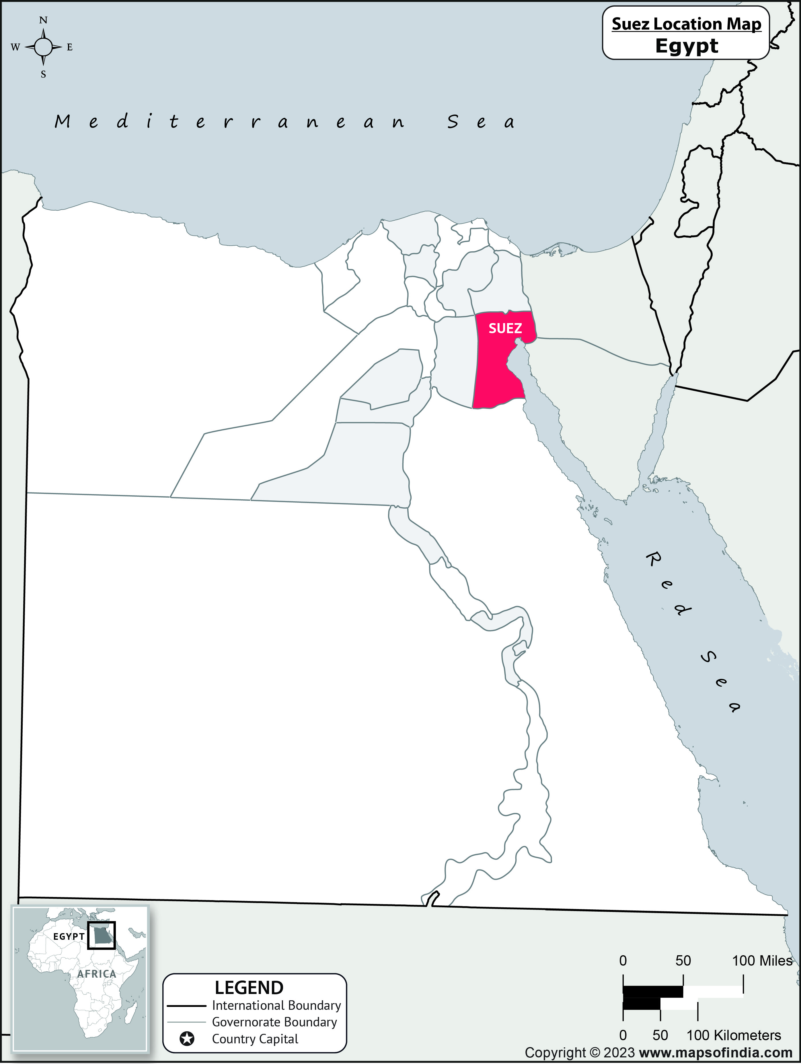 Suez Location Map