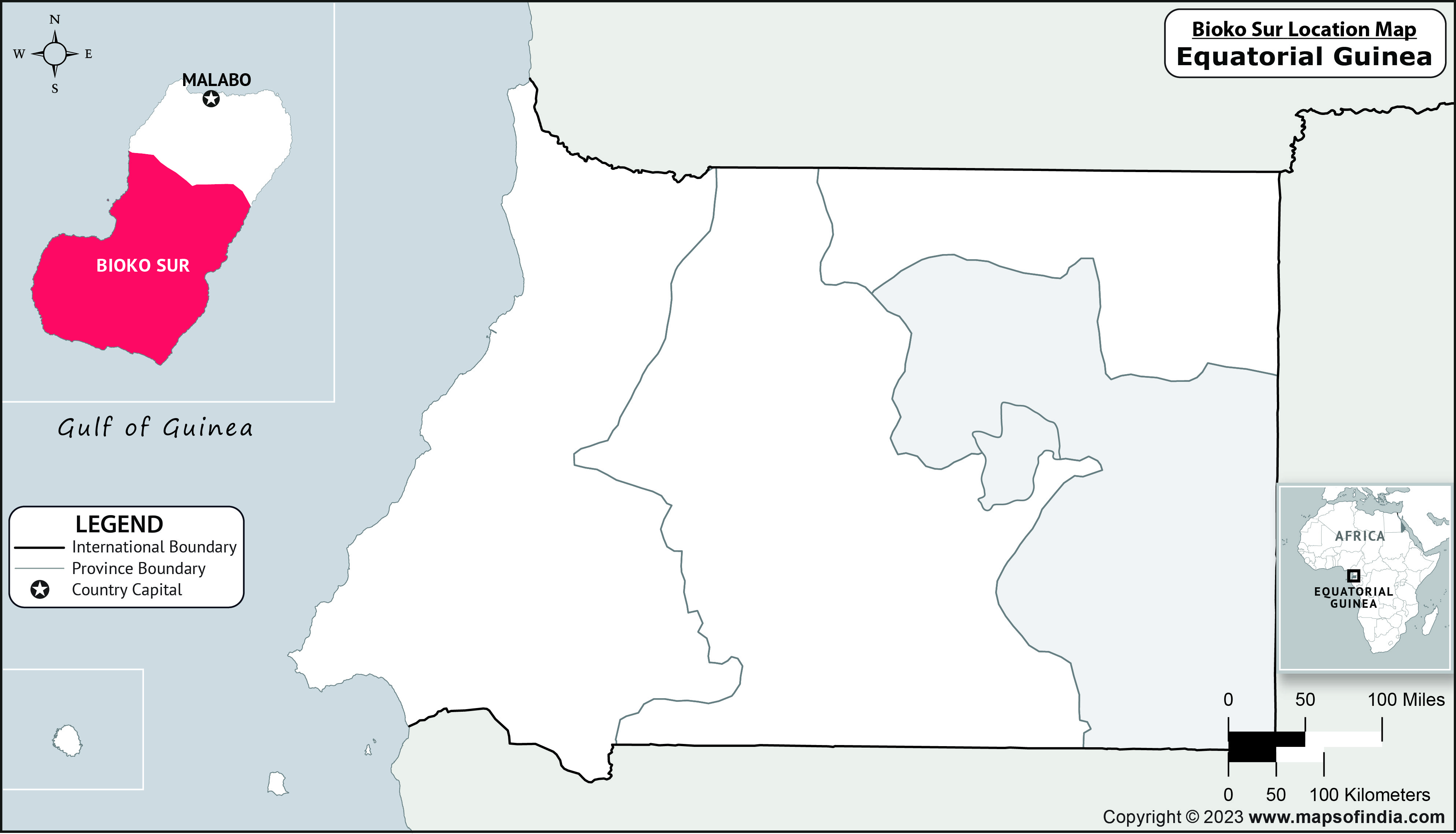 Bioko Sur Location Map