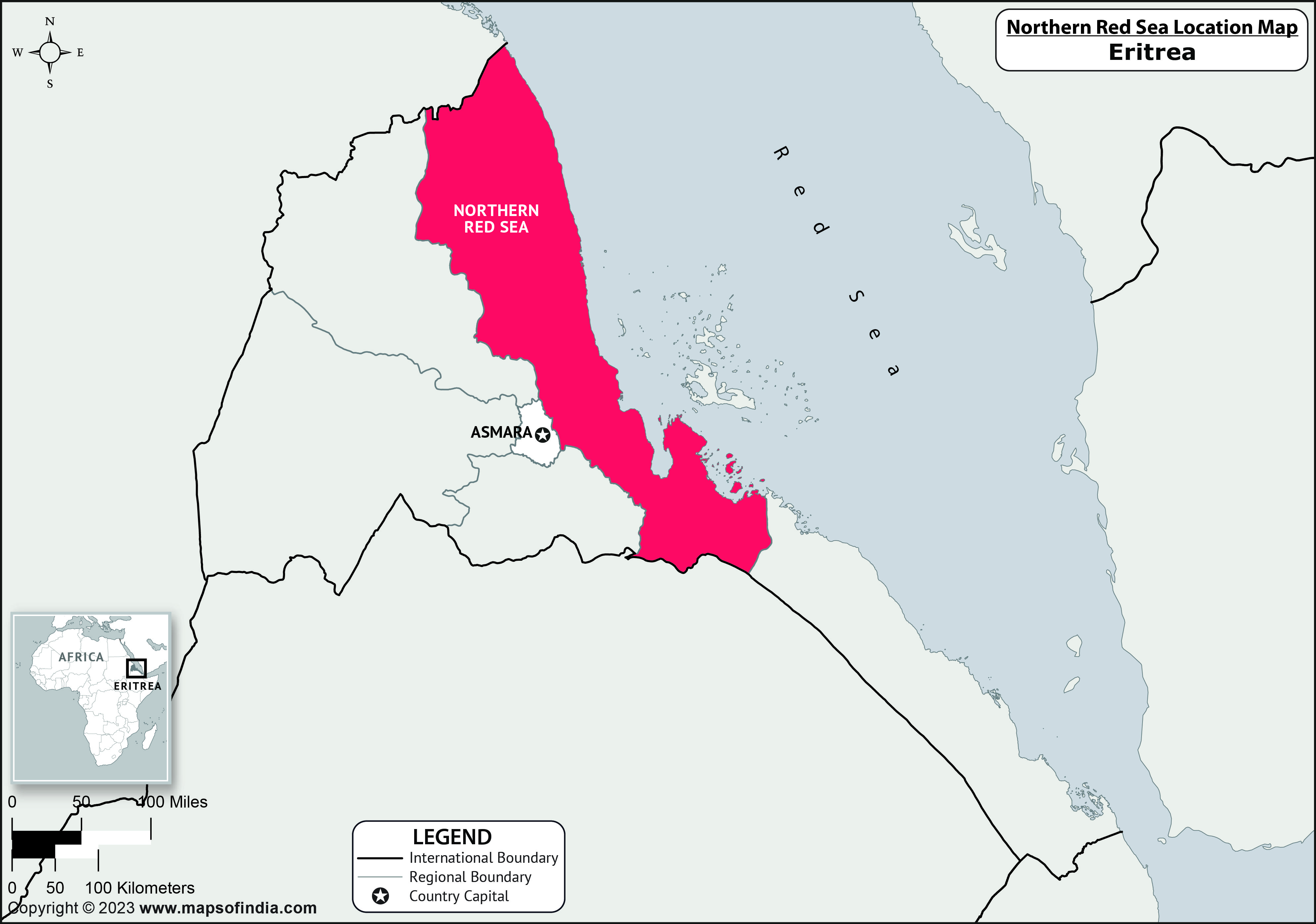 Northern Red Sea Location Map