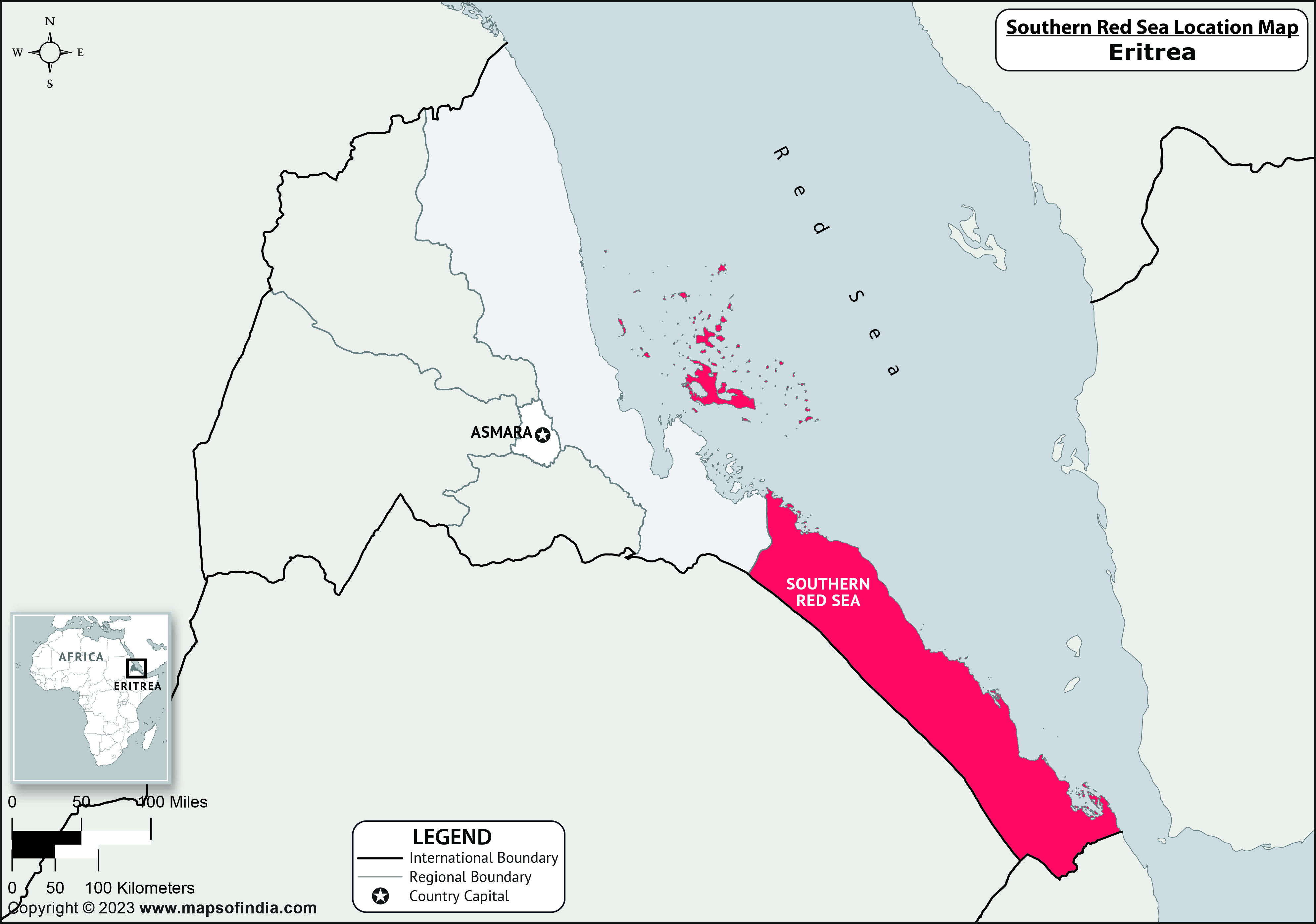 Southern Red Sea Location Map