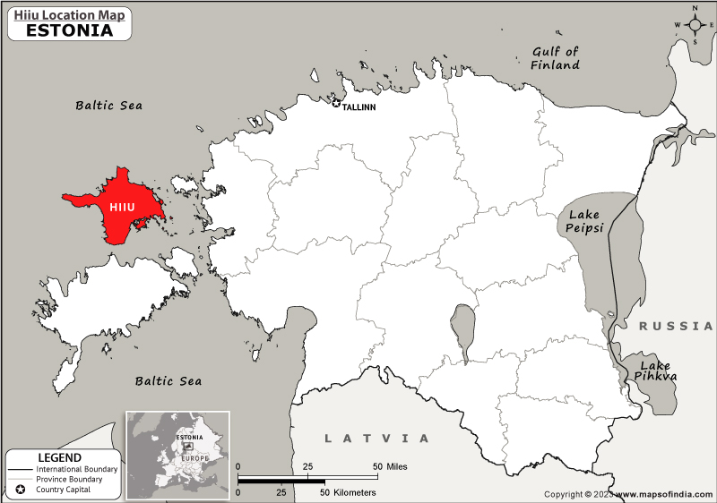 Where is Hiiu Located in Estonia? Hiiu Location Map in the Estonia