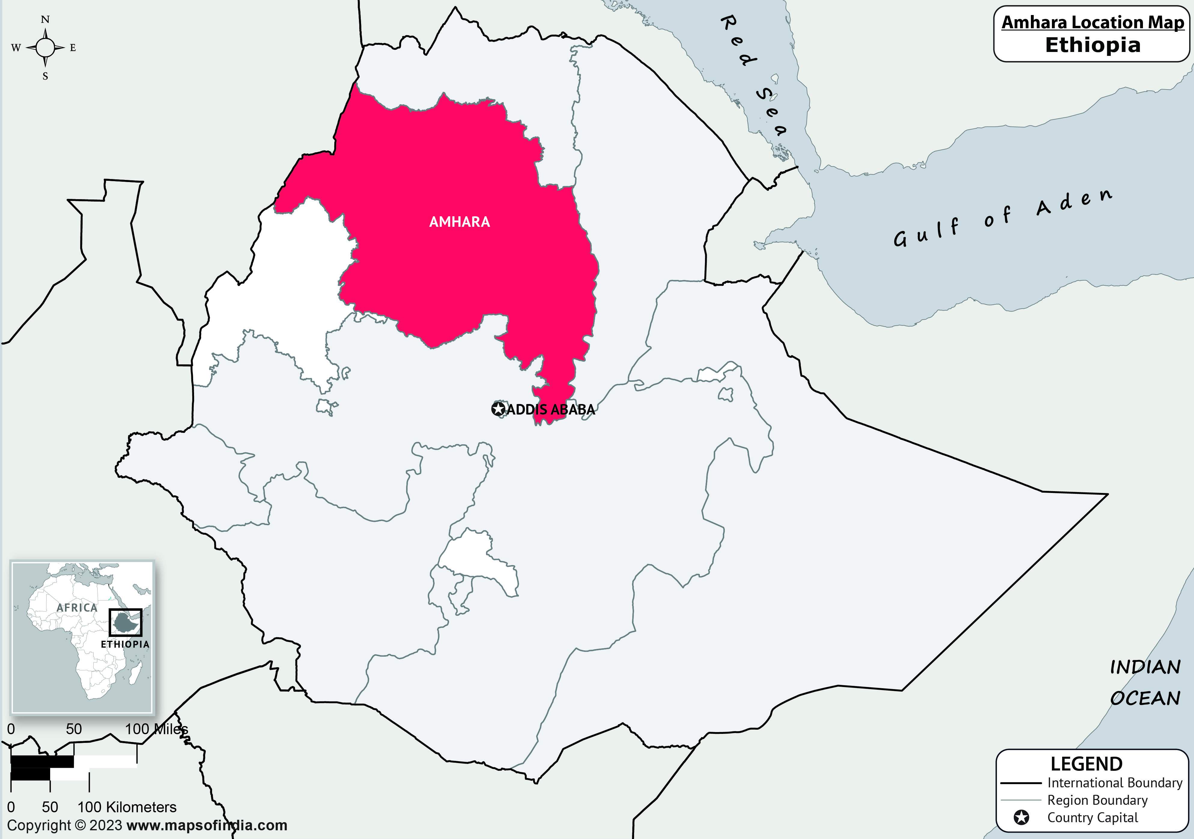 Amhara Location Map