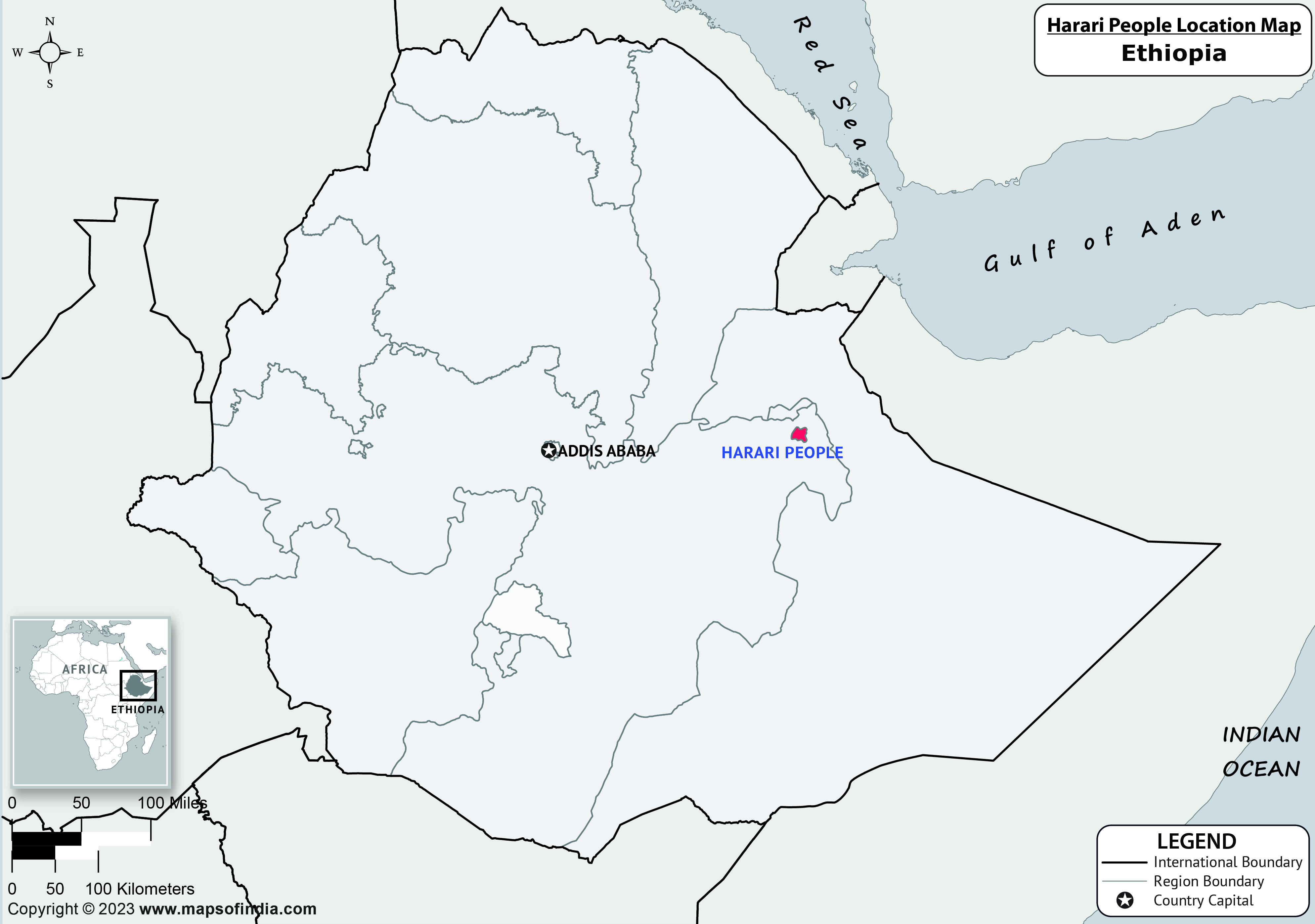 Harari People Location Map
