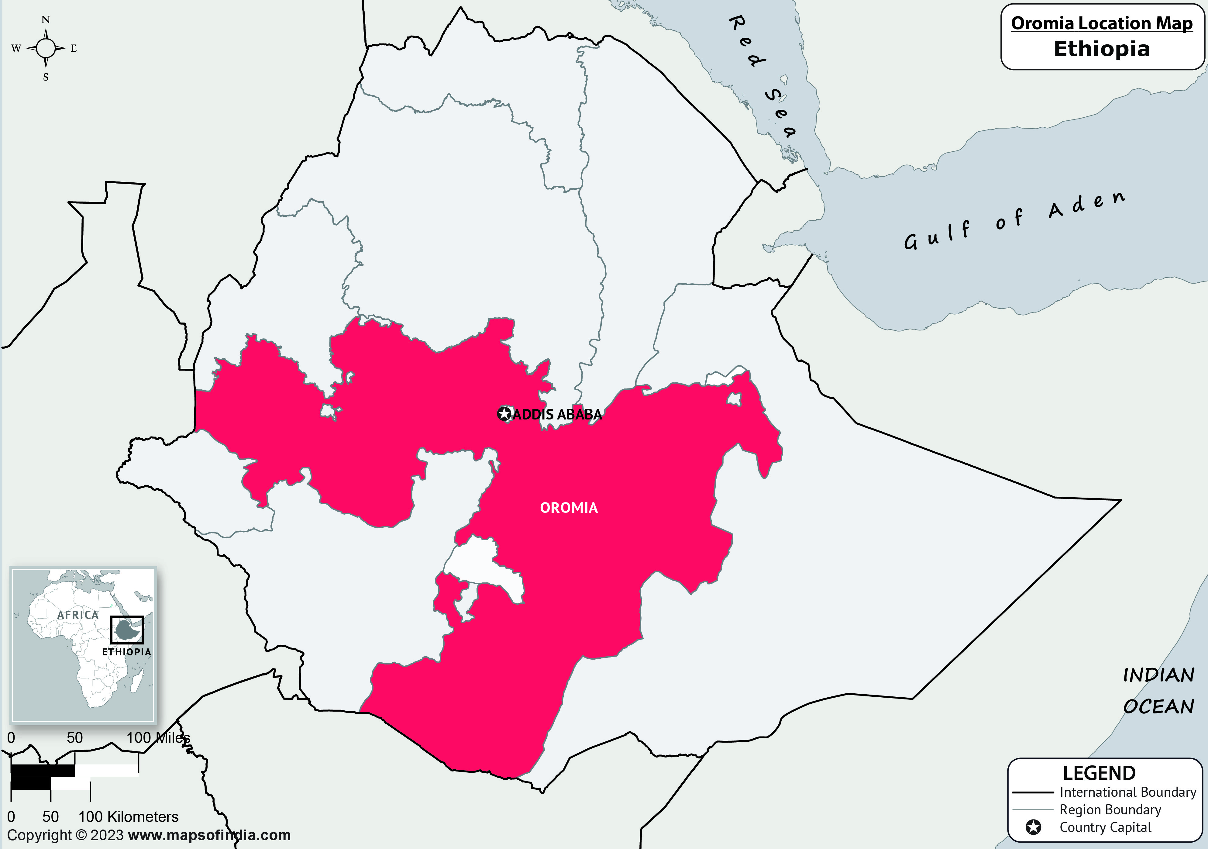 Oromia Location Map