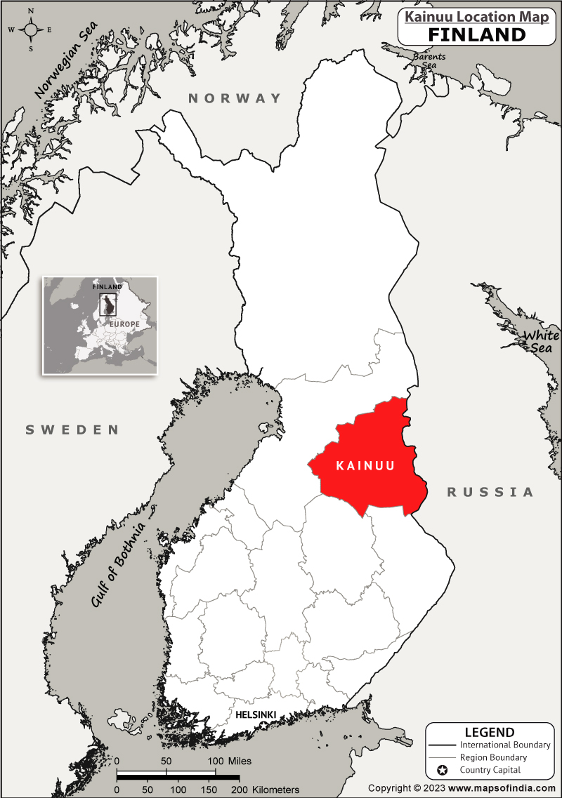 Kainuu Location Map
