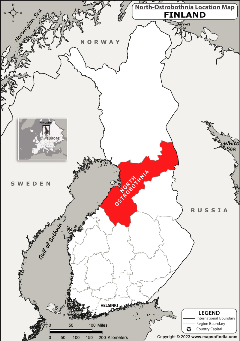 North Ostrobothnia Location Map
