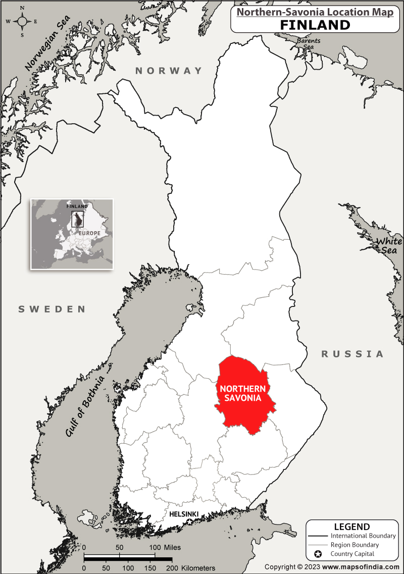 Map of Northern Savonia Location Northern Savonia Location Map