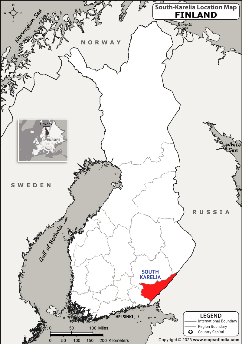 South Karelia Location Map