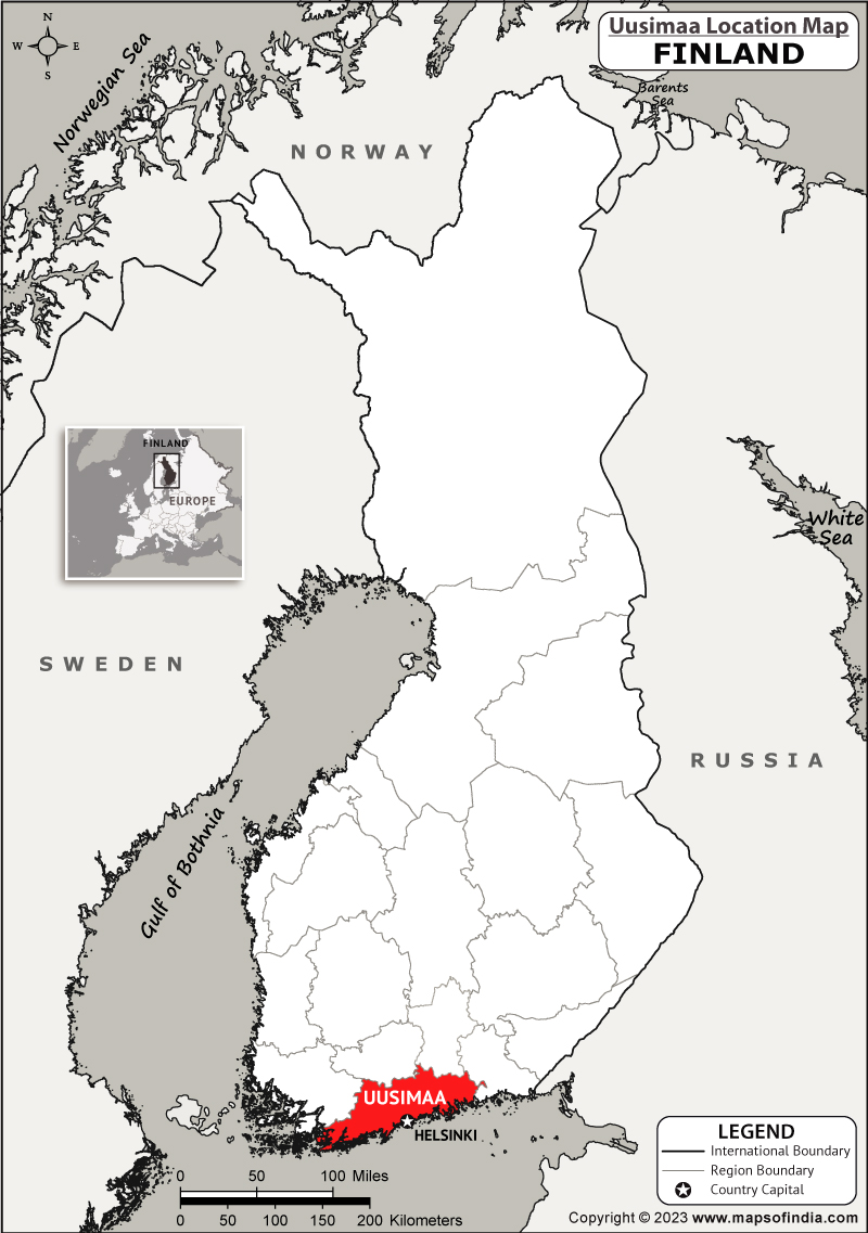 Uusimaa Location Map