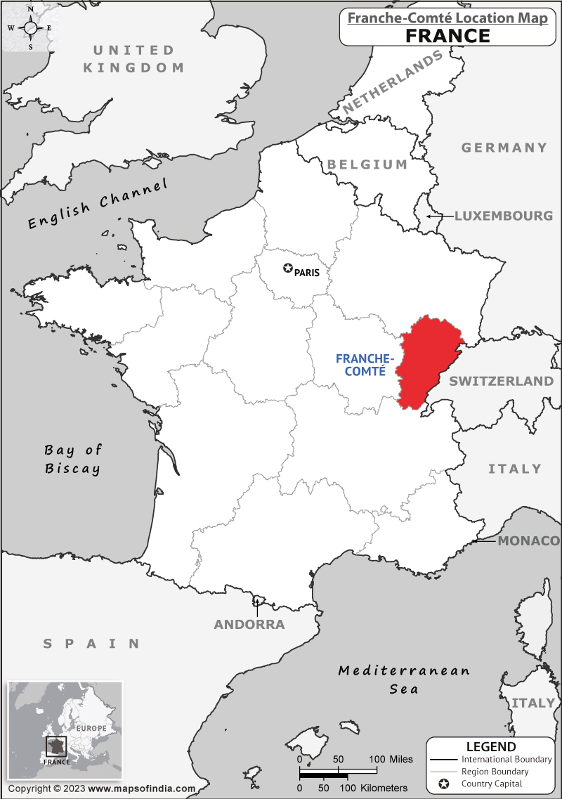 Franche Comte Location Map