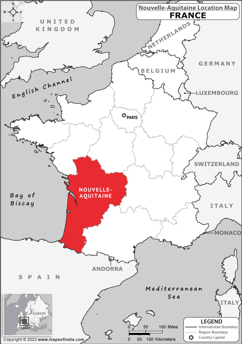 Nouvelle Aquitaine Location Map