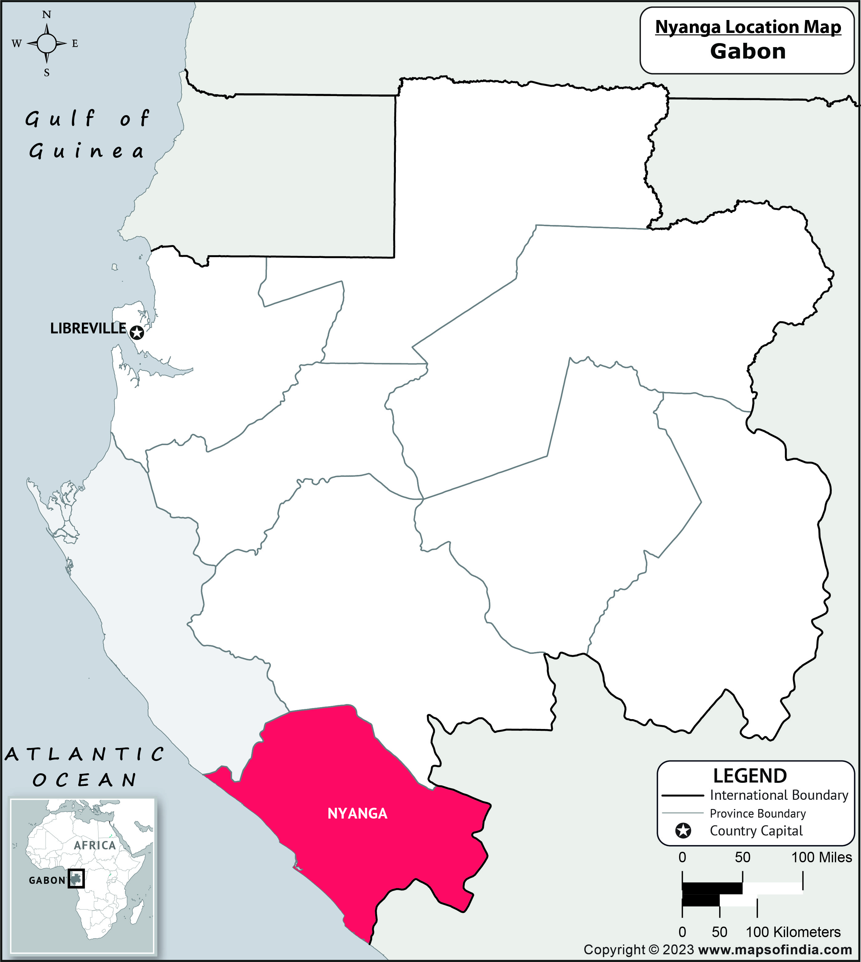 Nyanga Location Map