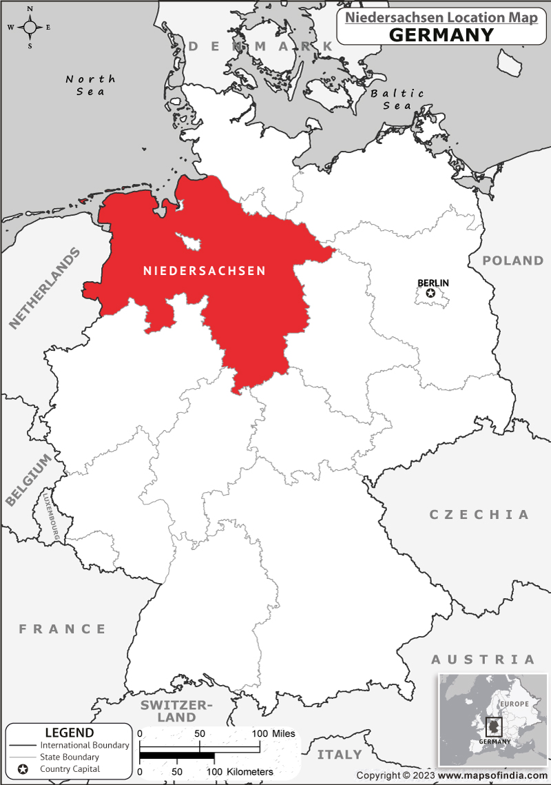 Niedersachsen Location Map