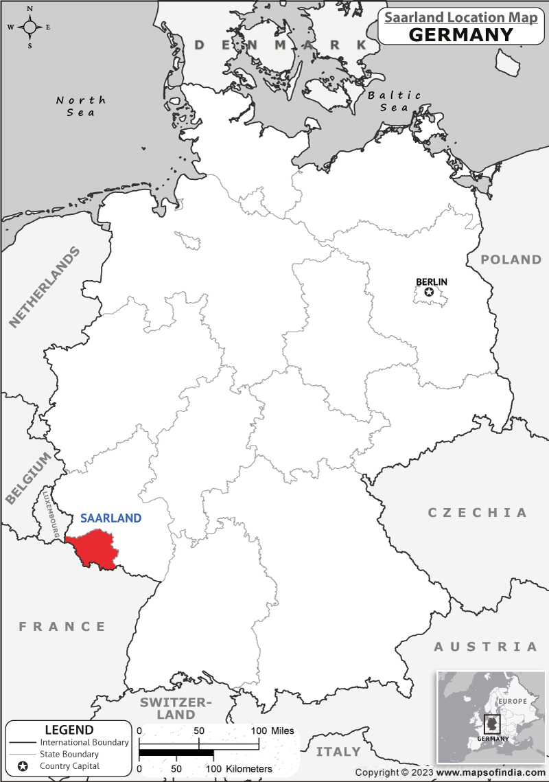 Saarland Location Map