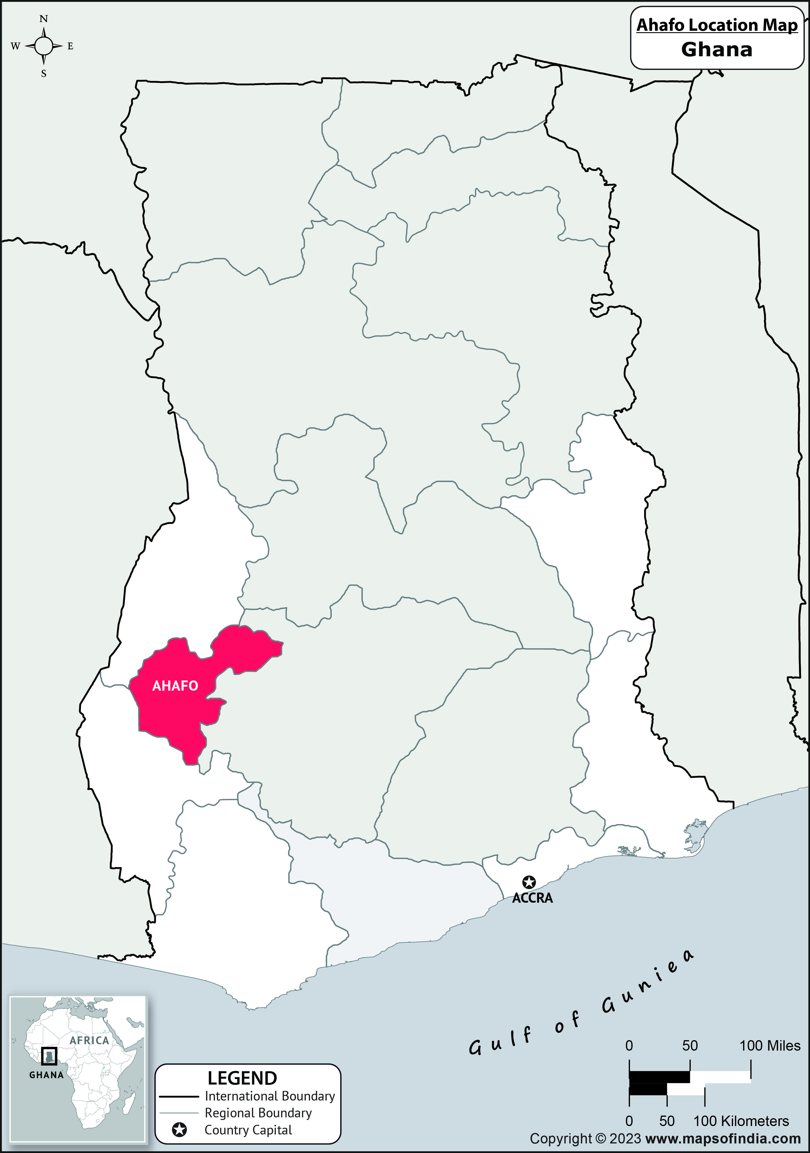 Ahafo Location Map