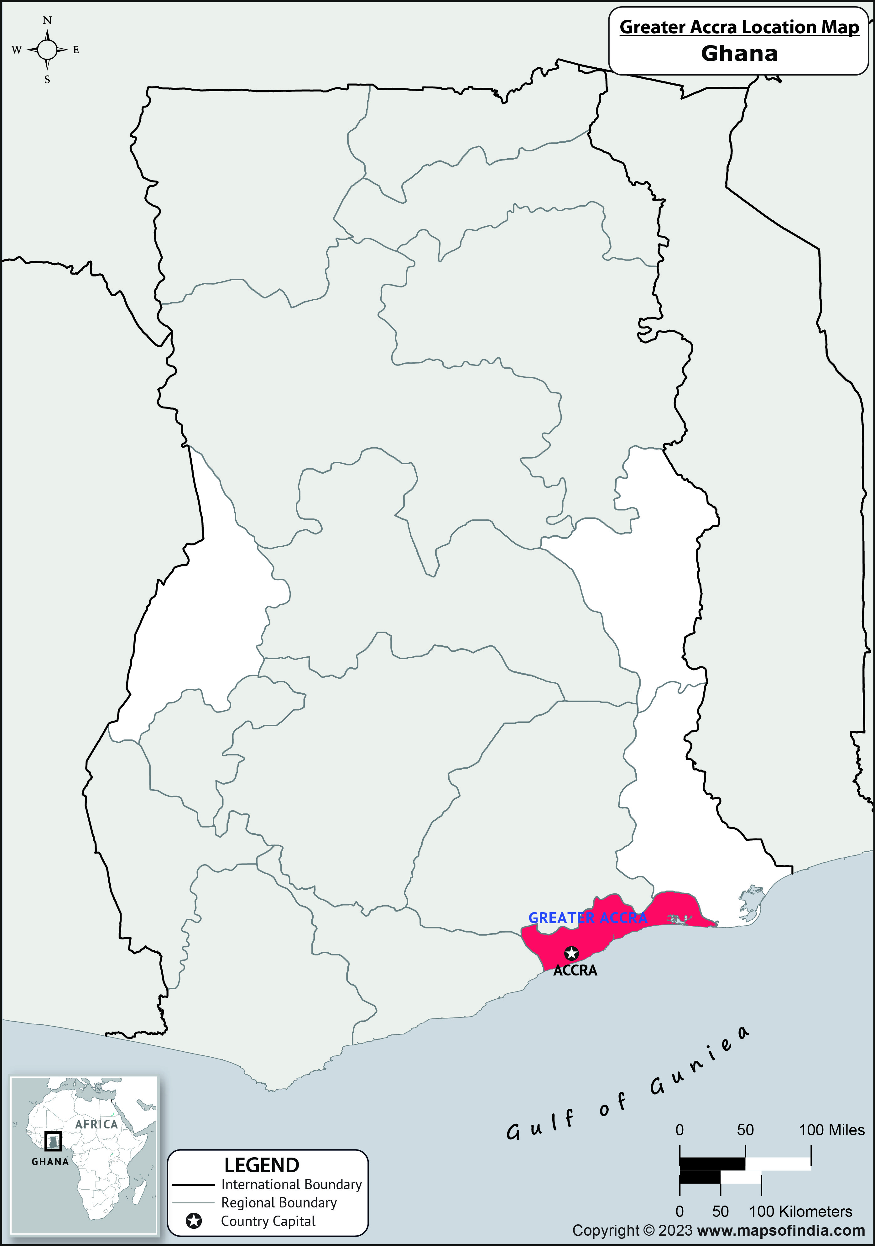 Greater Accra Location Map