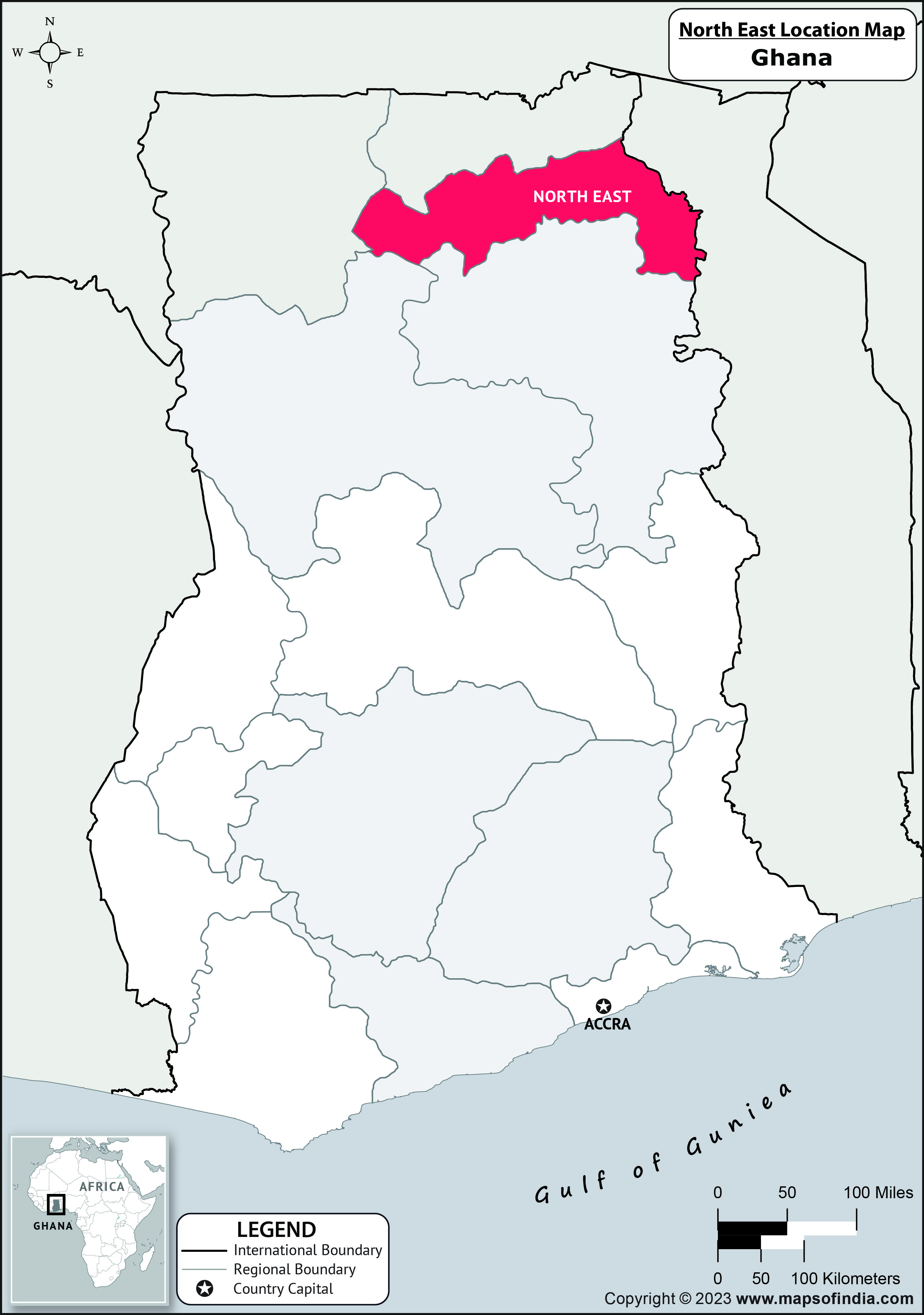 North East Location Map
