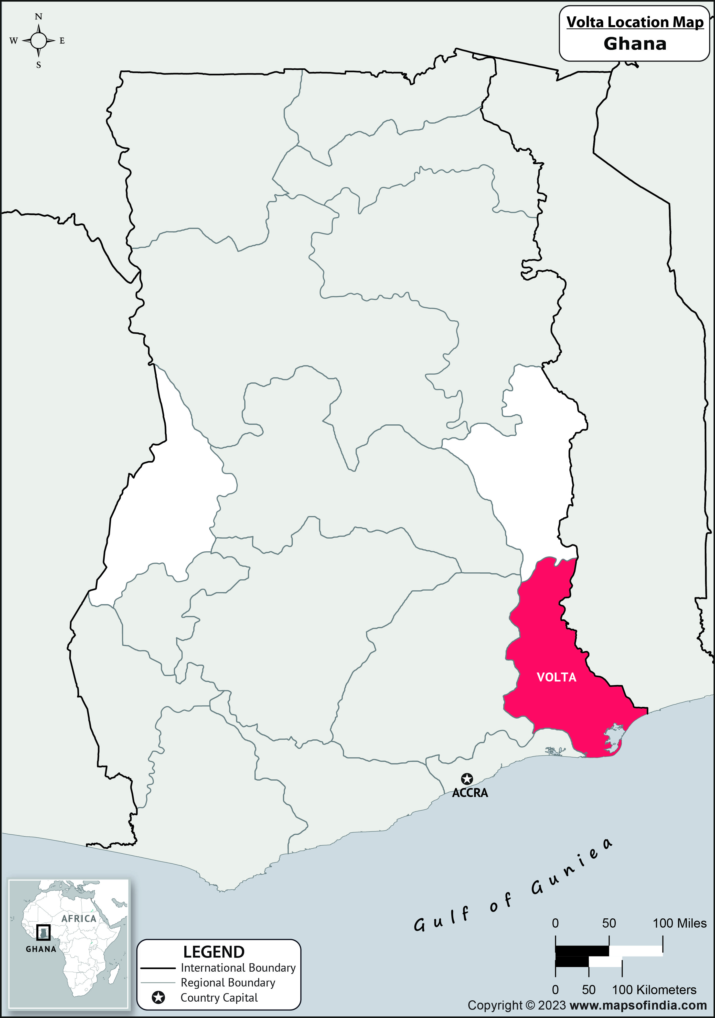 Volta Location Map