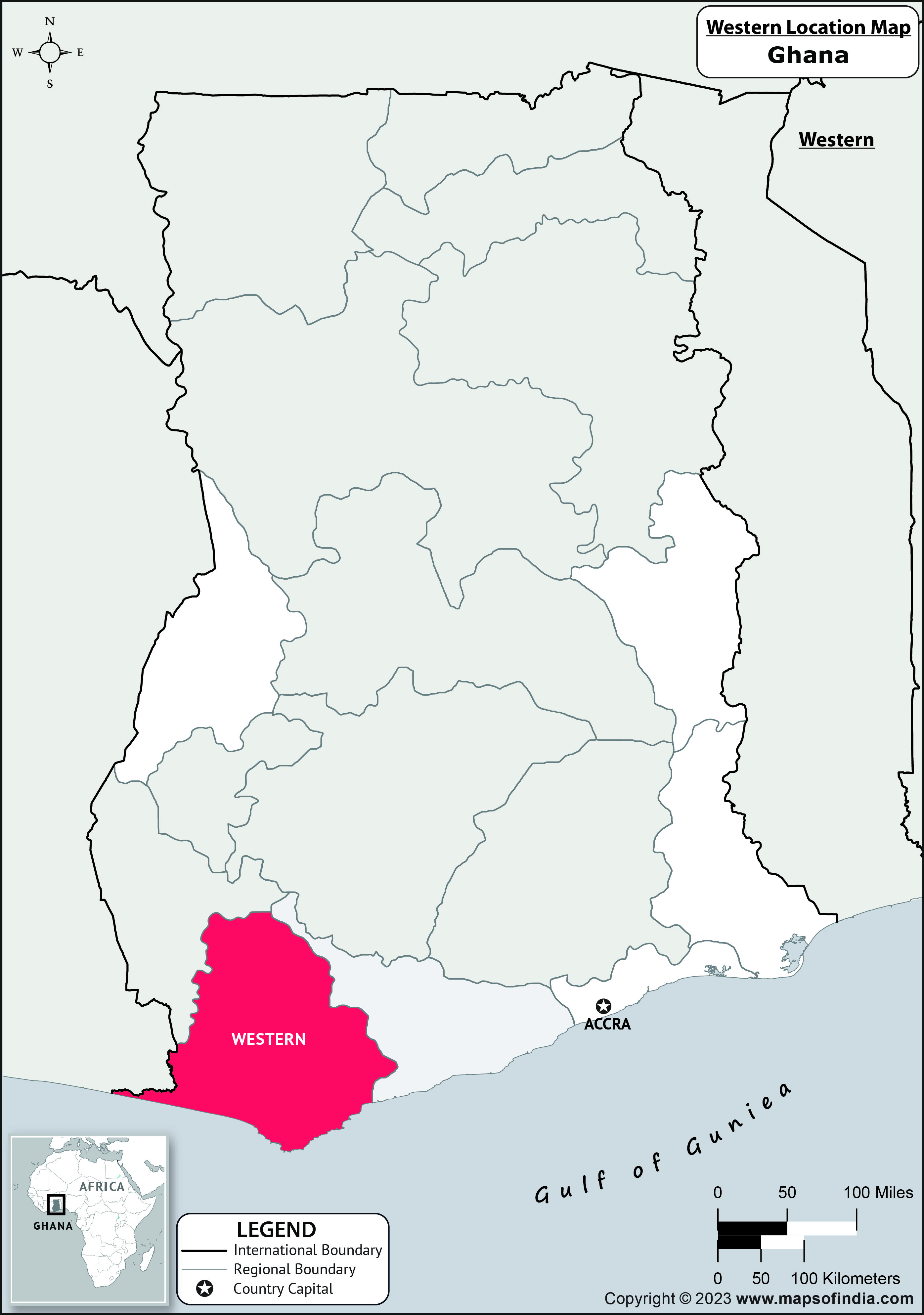 Western Location Map