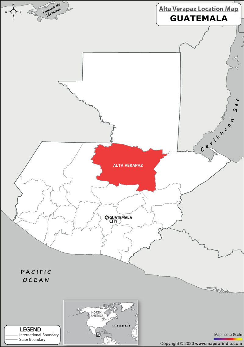 Alta Verapaz Location Map