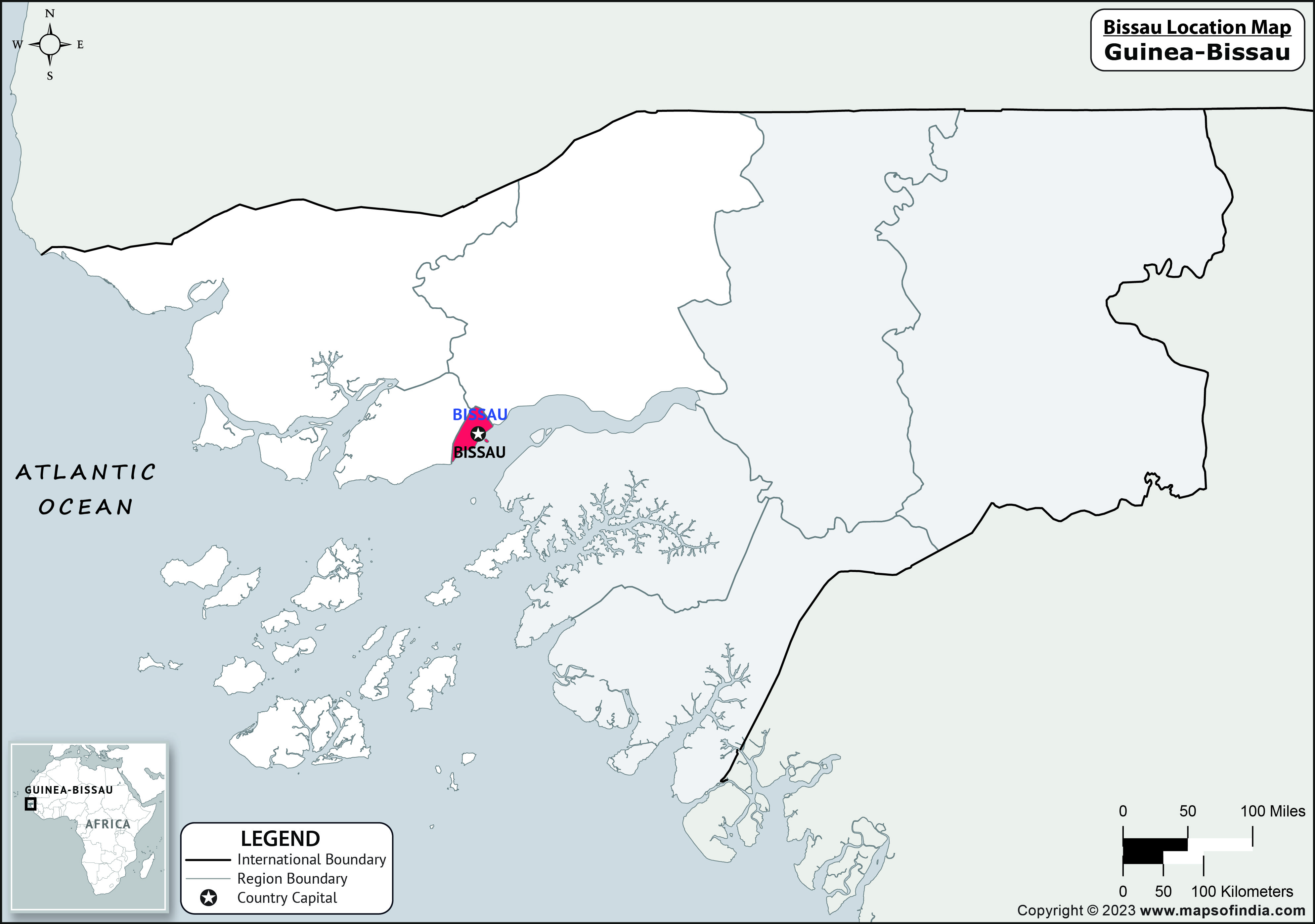 Bissau Location Map