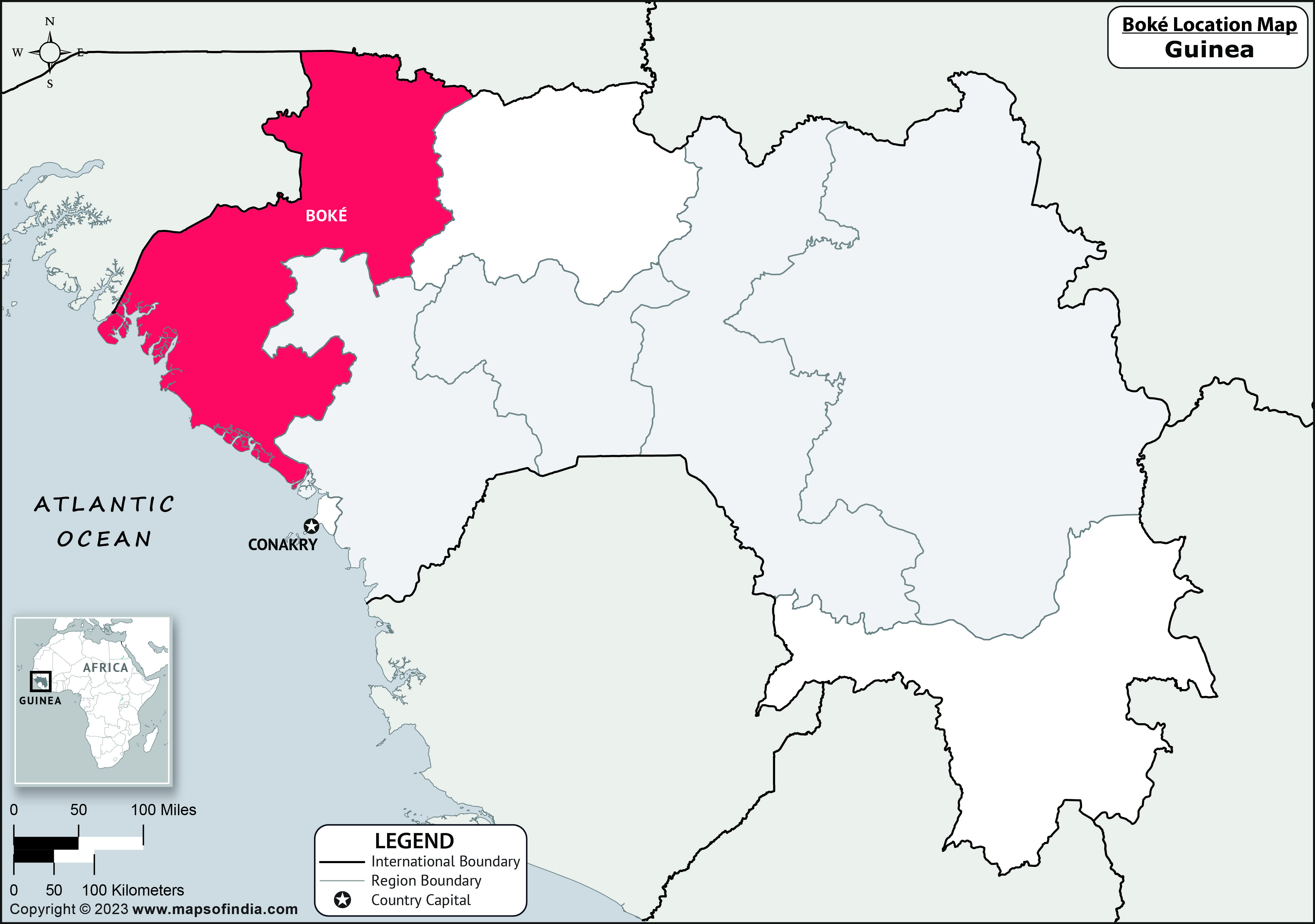 Map of Boke Location Boke Location Map