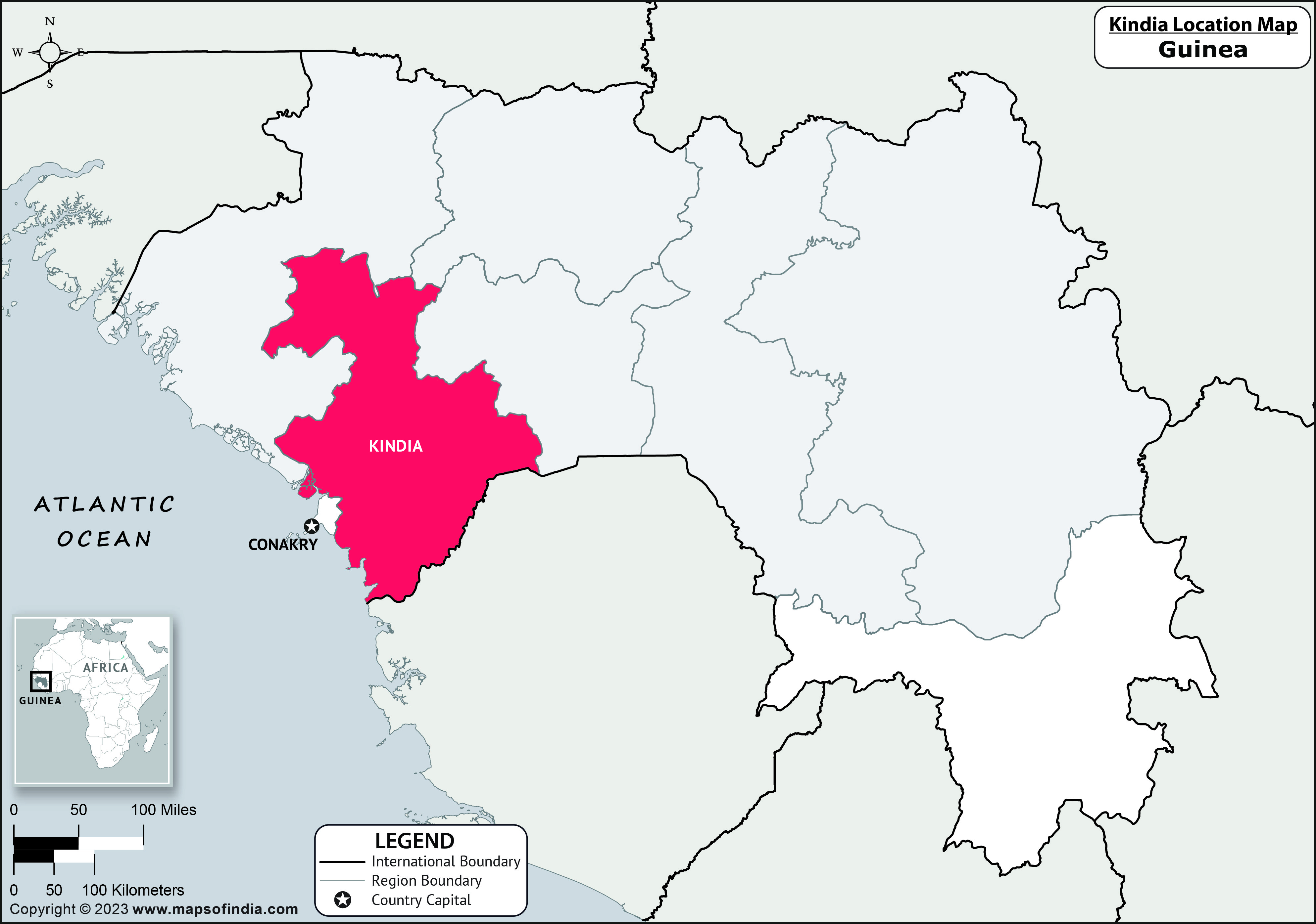 Kindia Location Map