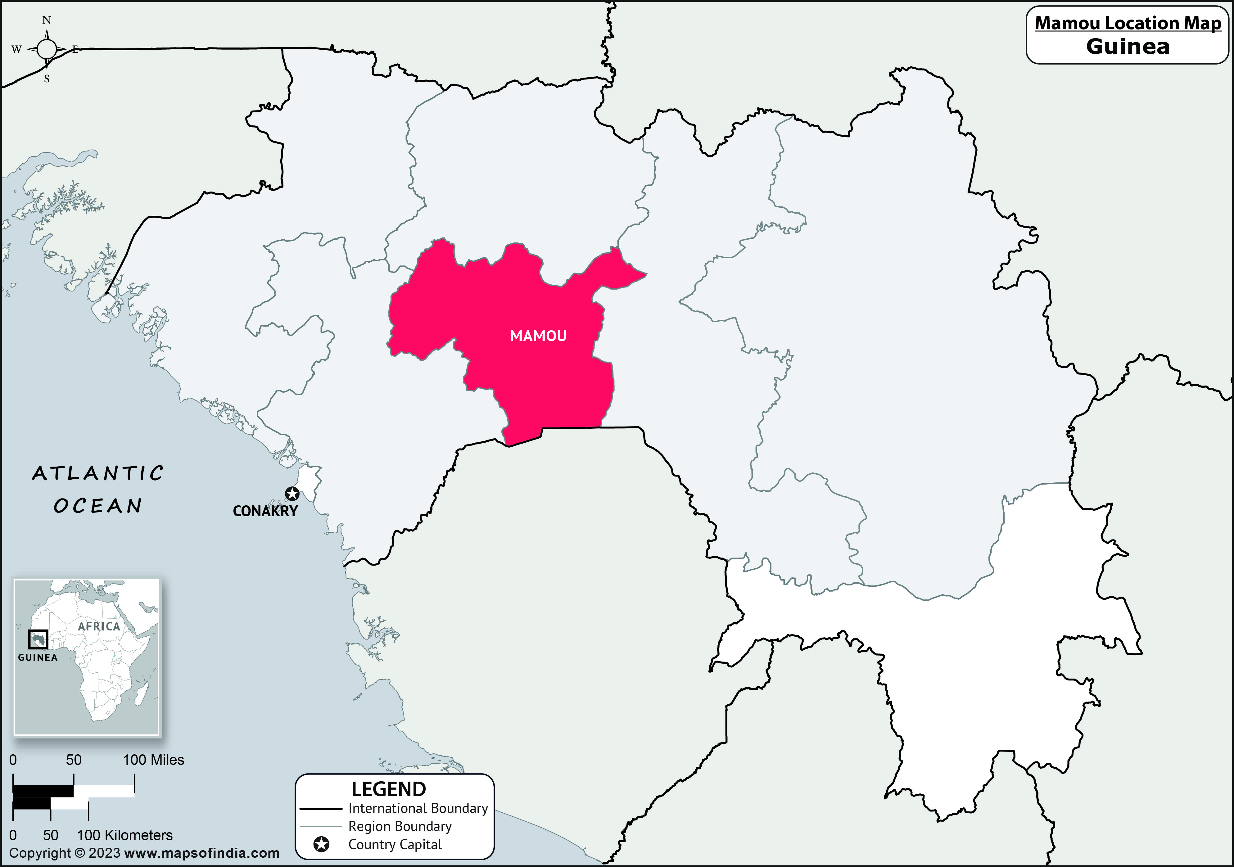 Mamou Location Map