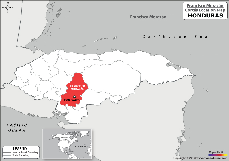 Francisco Morazan Location Map