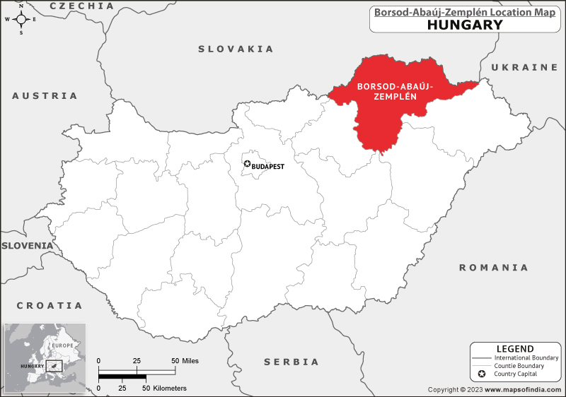 Borsod Abauj Zemplen Location Map