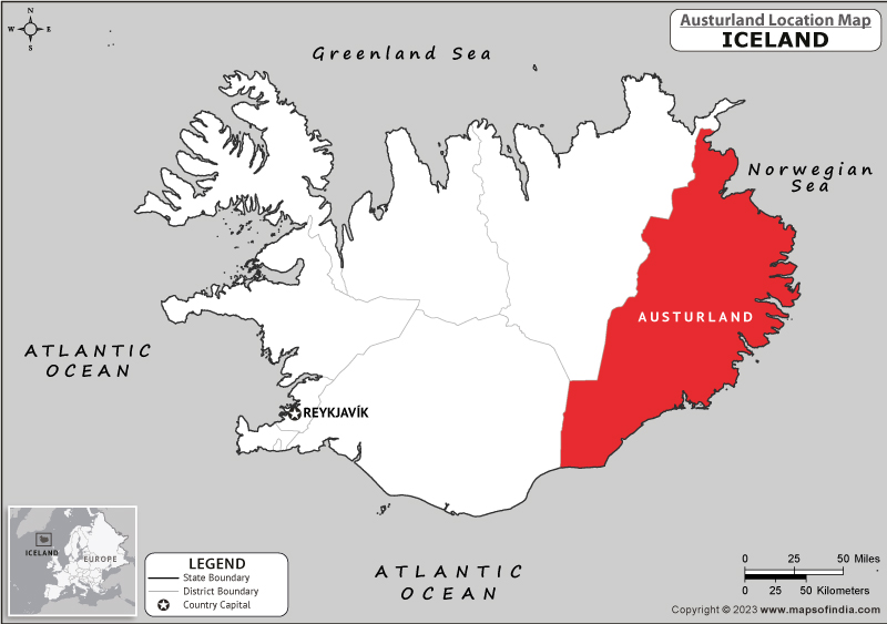 Austurland Location Map