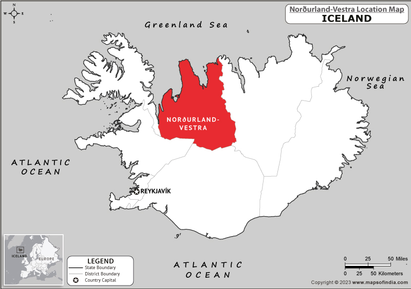 Norourland Vestra Location Map