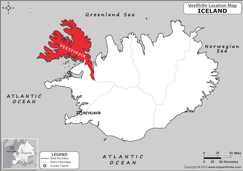Vestfiroir Location Map