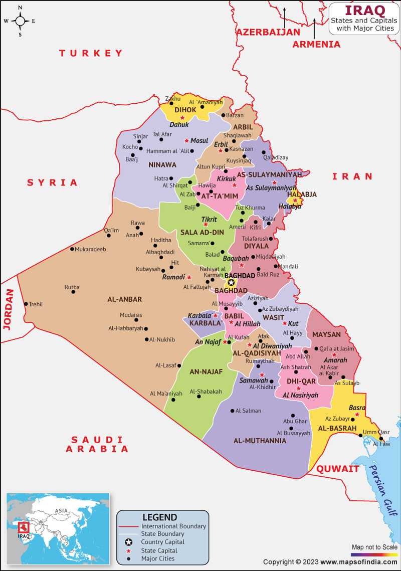 map of iraq outline