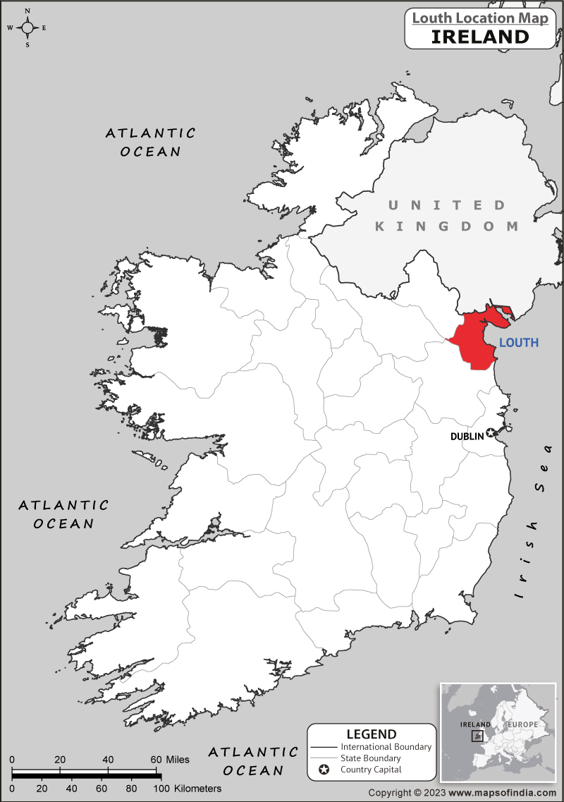 Louth Location Map