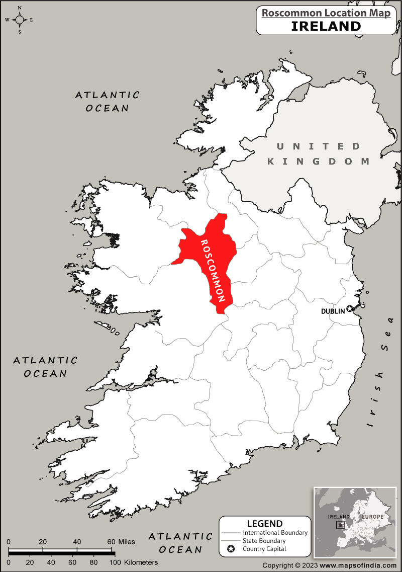 Roscommon Location Map